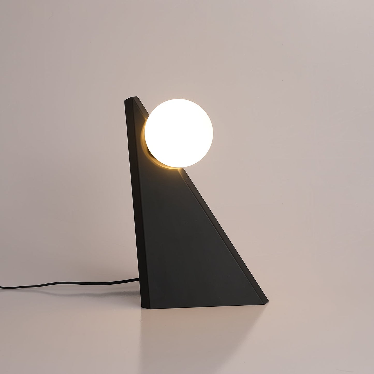 Noir Roy Table Lamp | Stainless Steel & Glass | Black & White