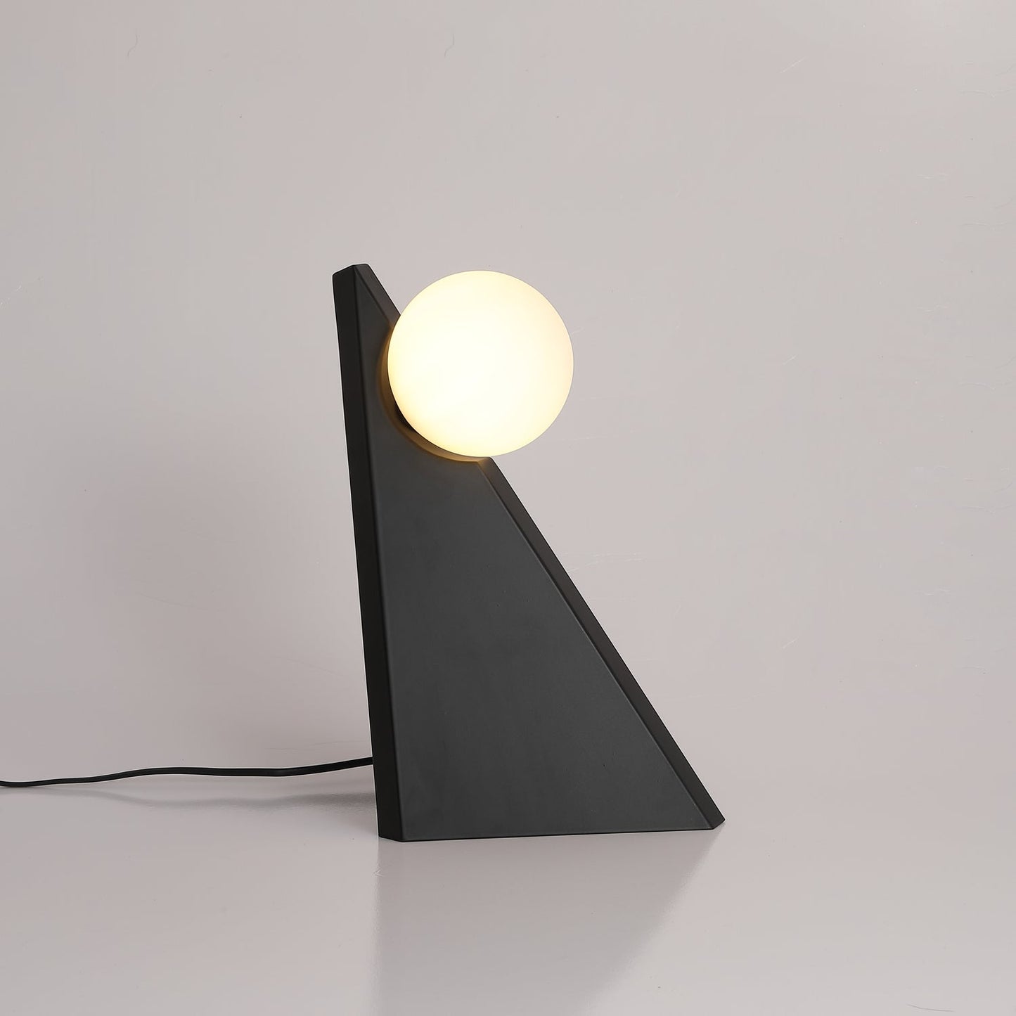 Noir Roy Table Lamp | Stainless Steel & Glass | Black & White