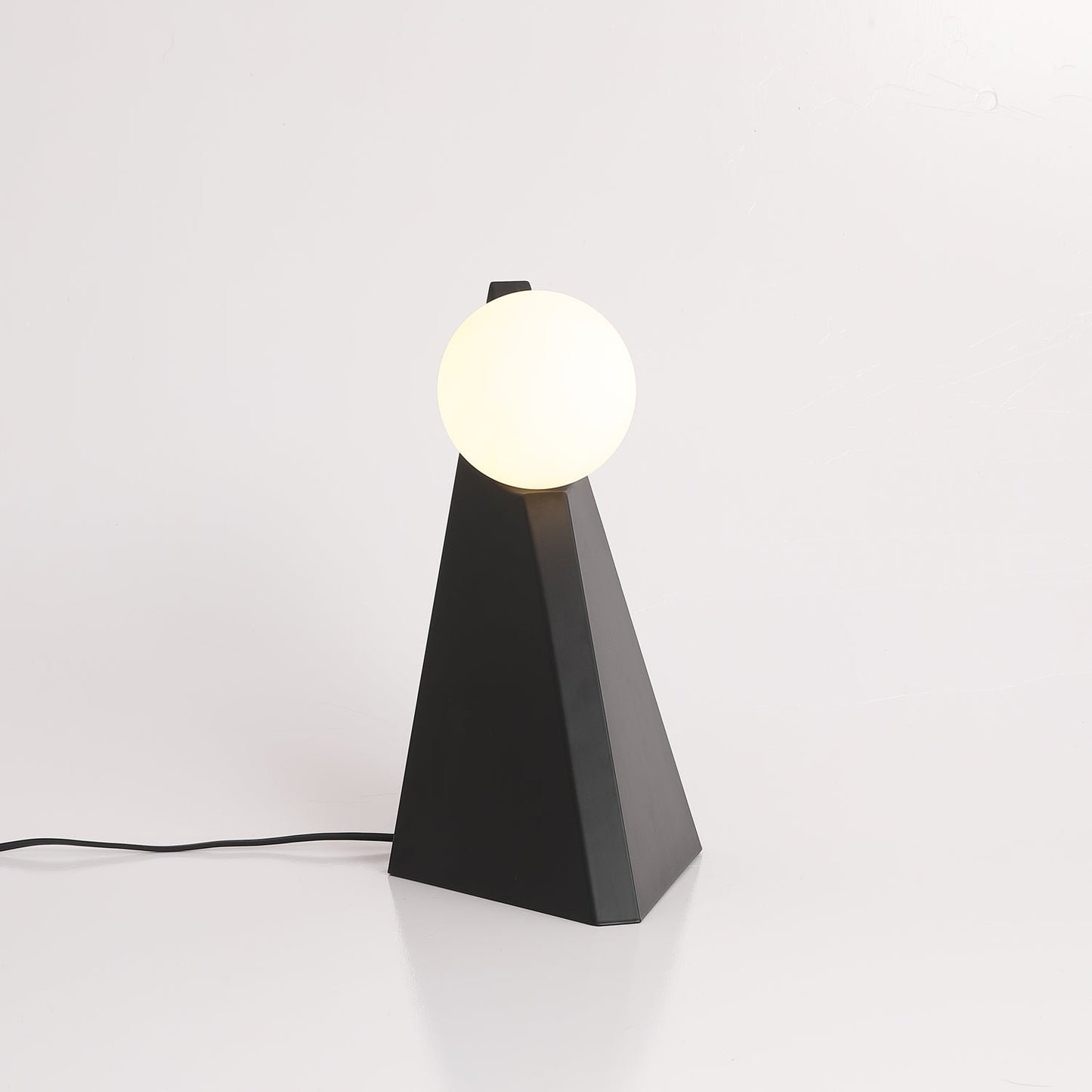 Noir Roy Table Lamp | Stainless Steel & Glass | Black & White