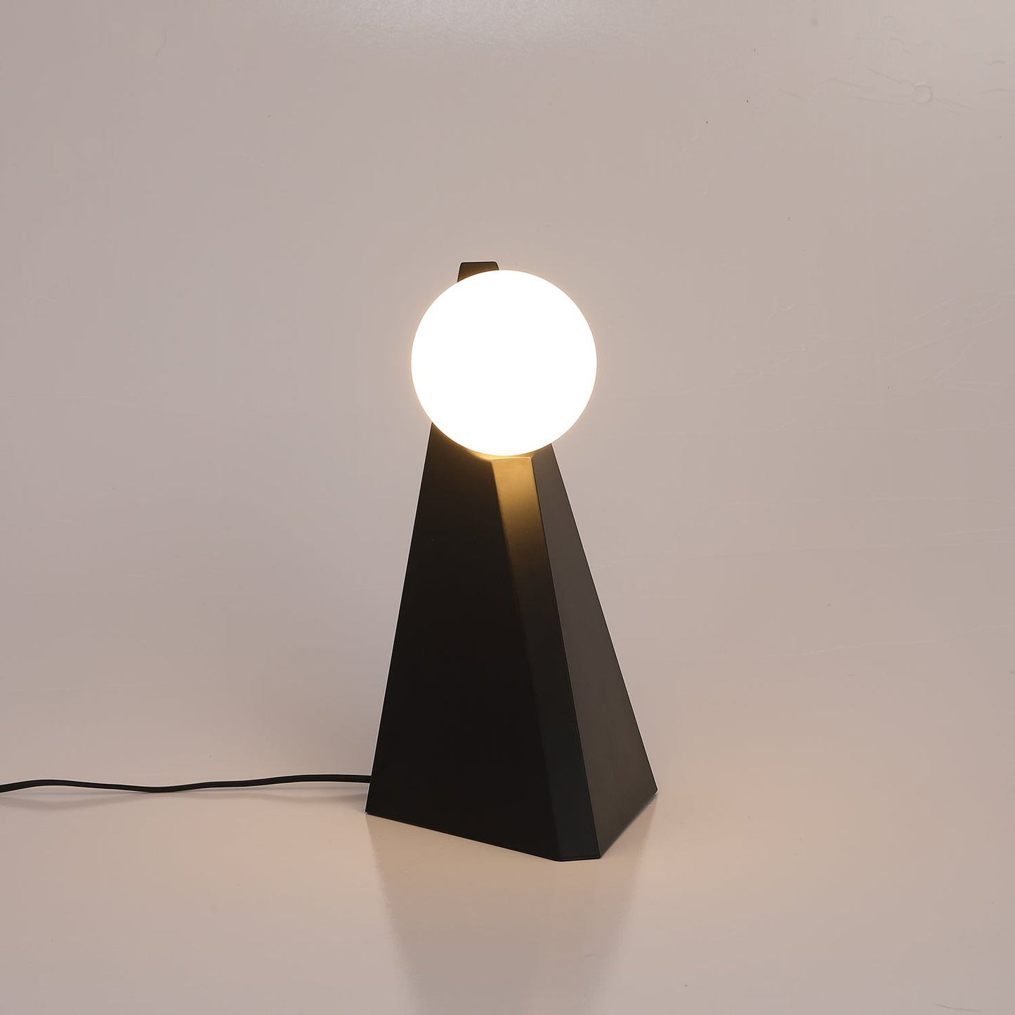 Noir Roy Table Lamp | Stainless Steel & Glass | Black & White