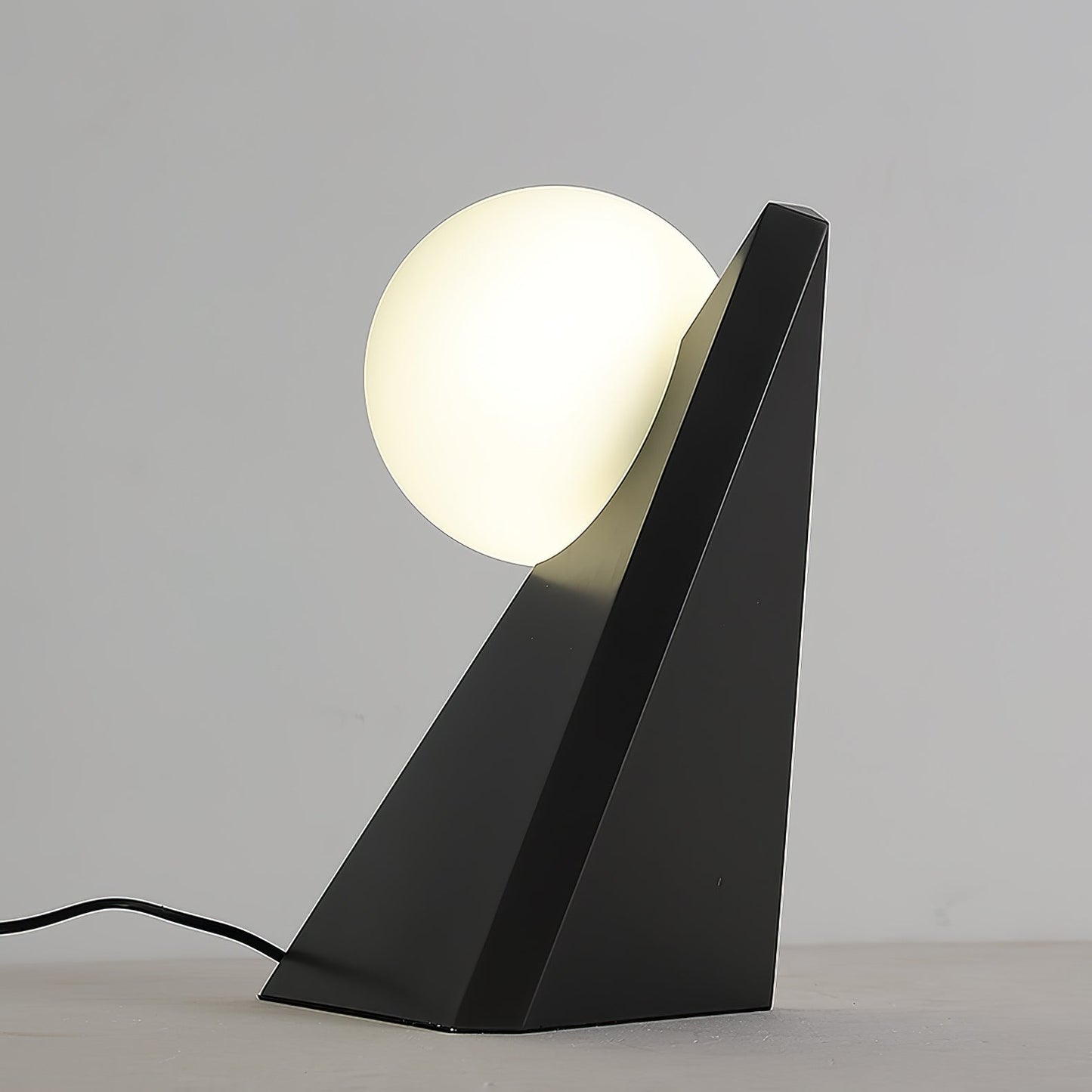 Noir Roy Table Lamp | Stainless Steel & Glass | Black & White