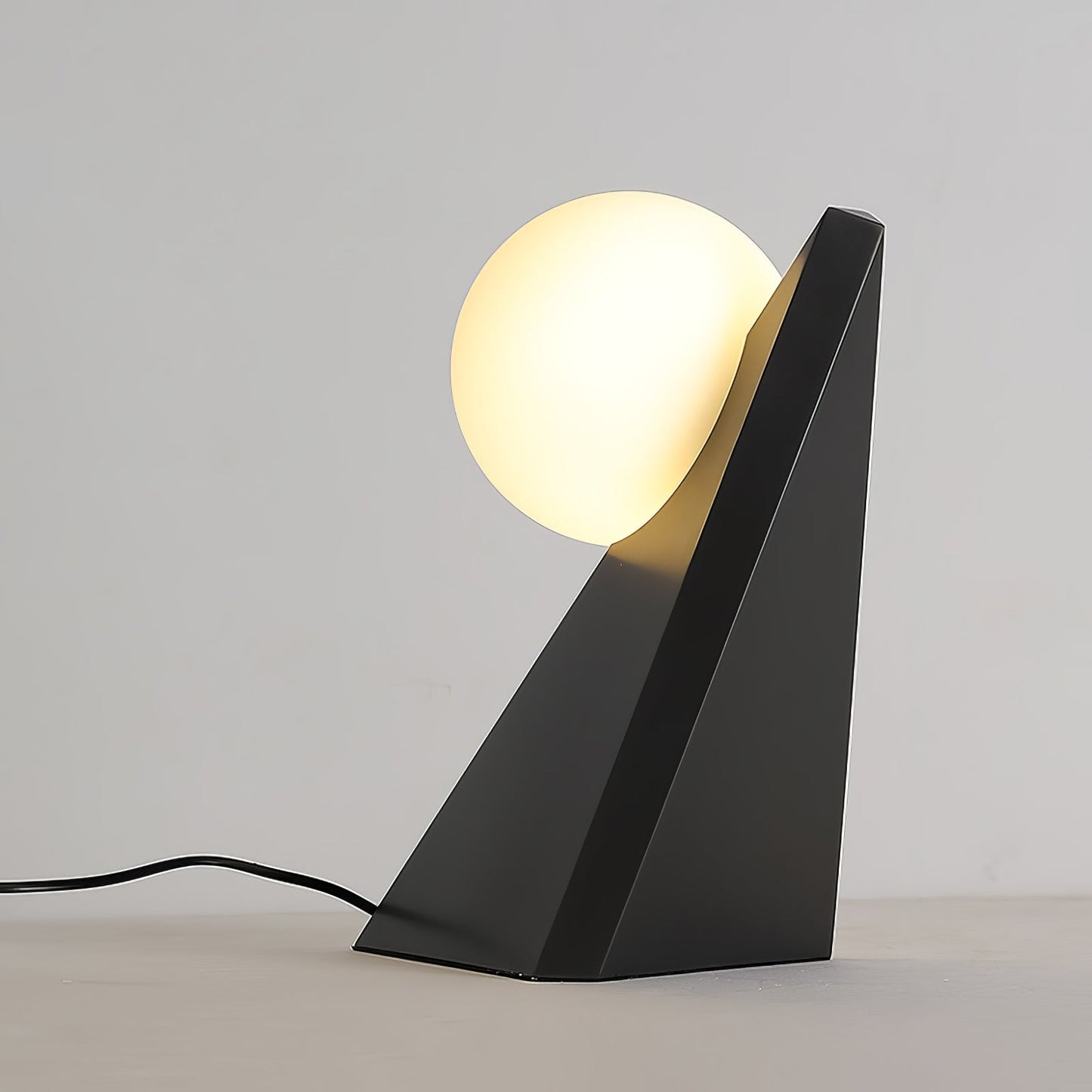 Noir Roy Table Lamp | Stainless Steel & Glass | Black & White