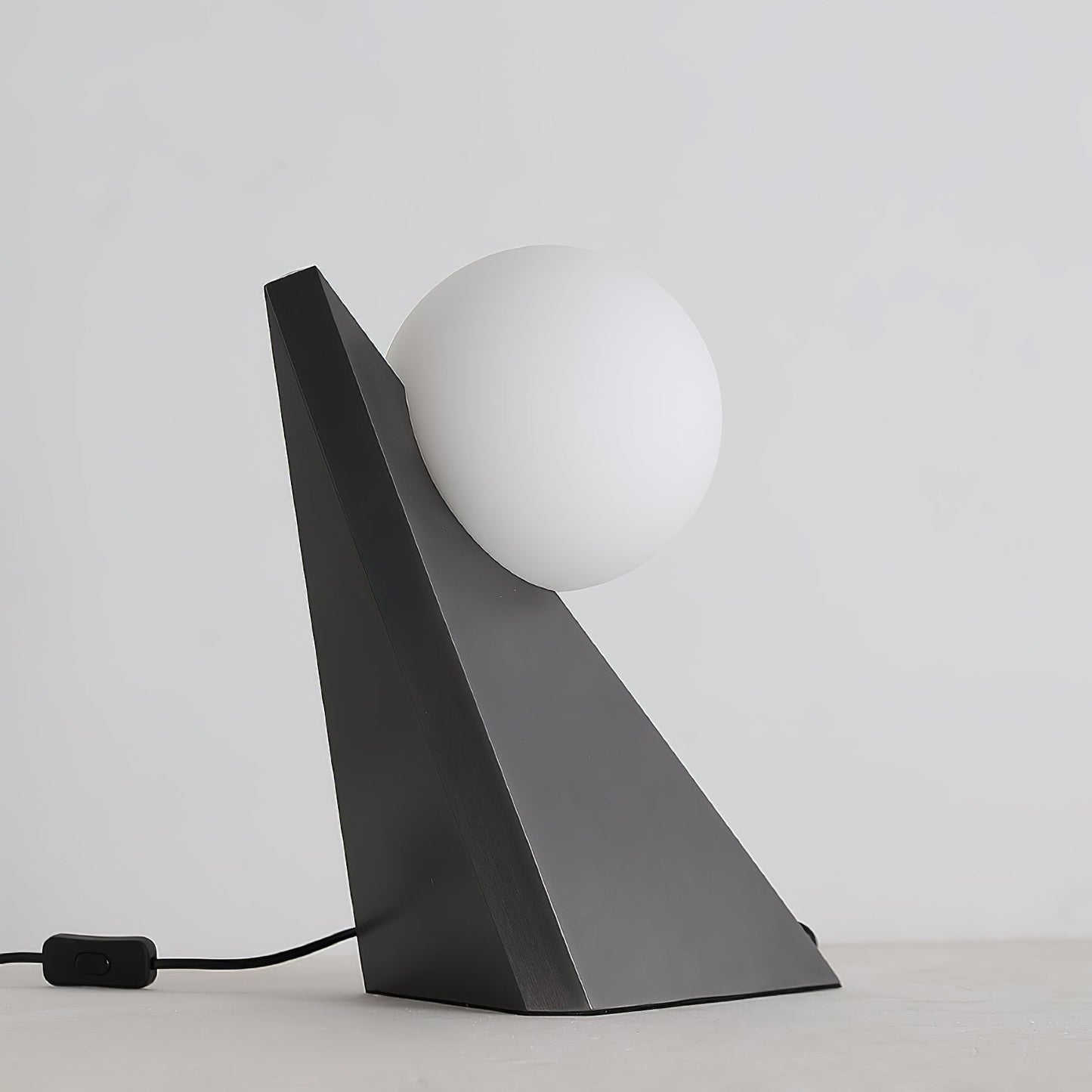 Noir Roy Table Lamp | Stainless Steel & Glass | Black & White