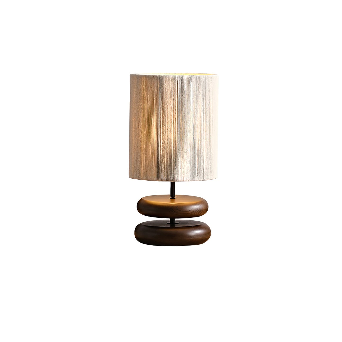 Nora Wood Table Lamp | Wood & Metal | Black and Walnut Color