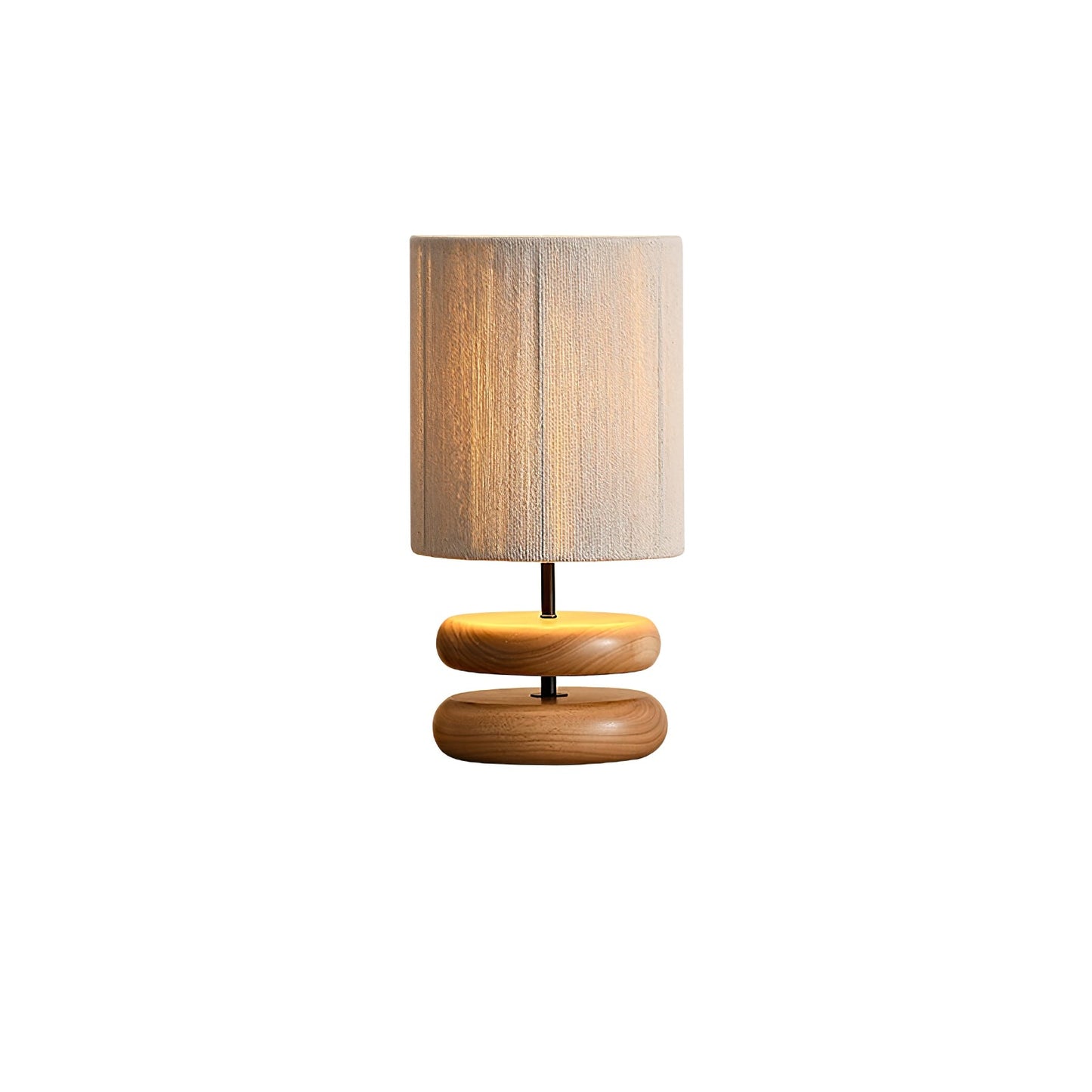 Nora Wood Table Lamp | Wood & Metal | Black and Walnut Color