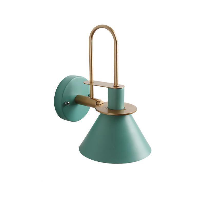 Nordic Metal Wall Sconce | Iron | Black, Pink, White, Green, Grey, Yellow