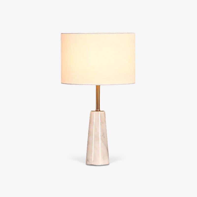Norrington Table Lamp | Metal & Marble | Gold & White
