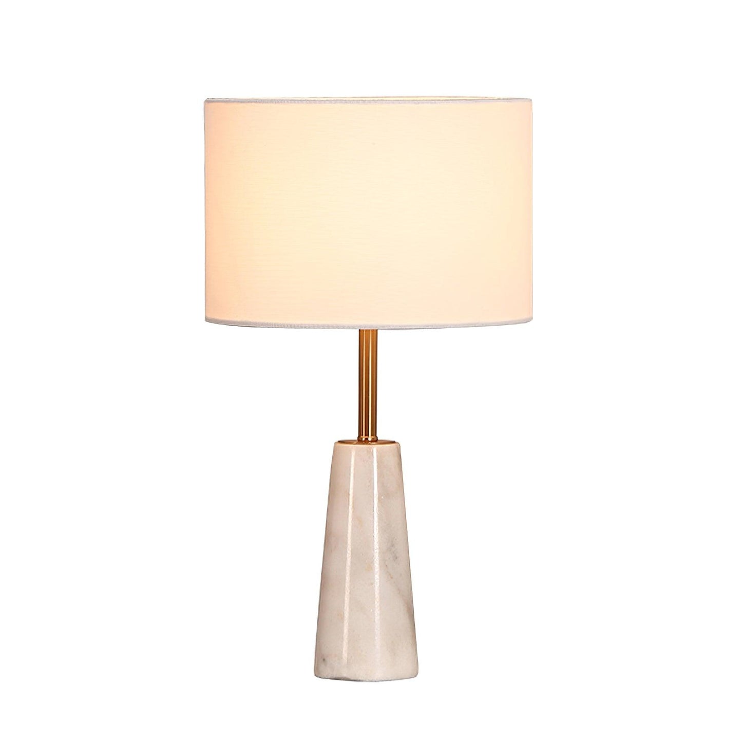 Norrington Table Lamp | Metal & Marble | Gold & White