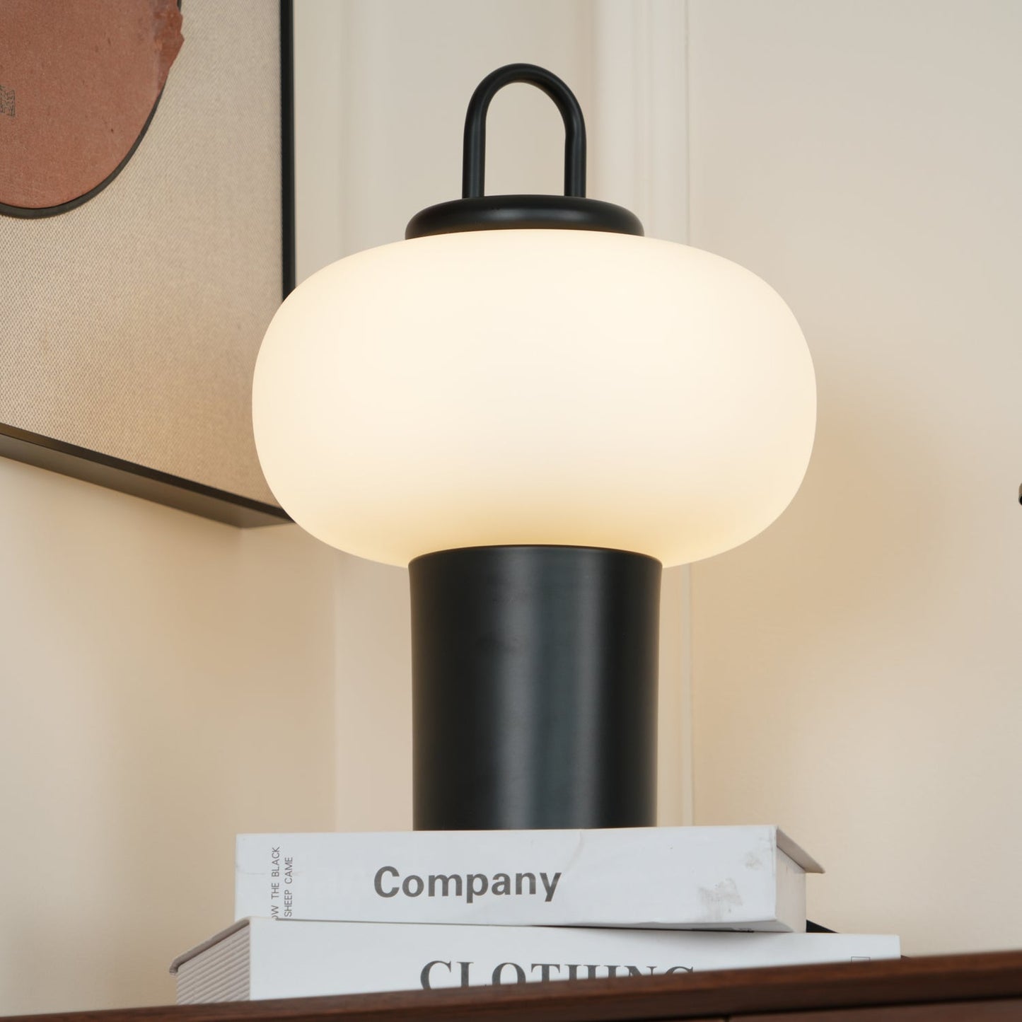 Nox Table Lamp | Metal & Glass | Black or Silver Finish