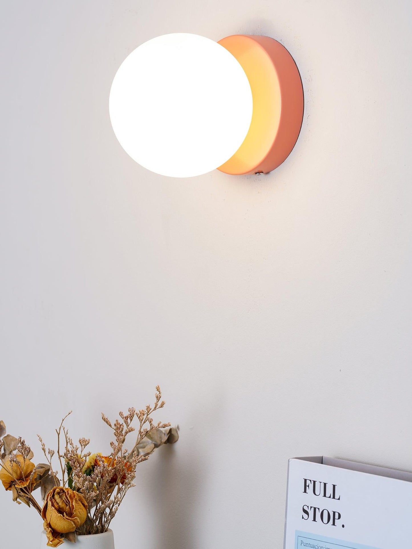 Nuvol Wall Lamp Set | Metal & Glass | 2-Pack, Available in Green, Beige, Shrimp Pink, Black, Red