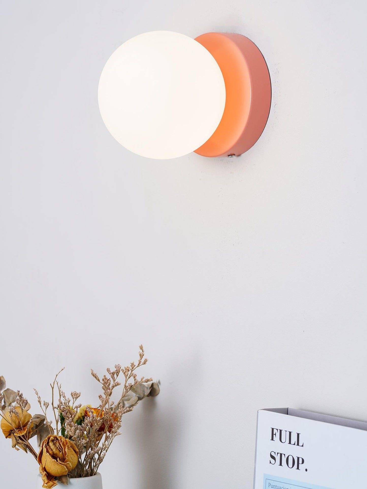 Nuvol Wall Lamp Set | Metal & Glass | 2-Pack, Available in Green, Beige, Shrimp Pink, Black, Red