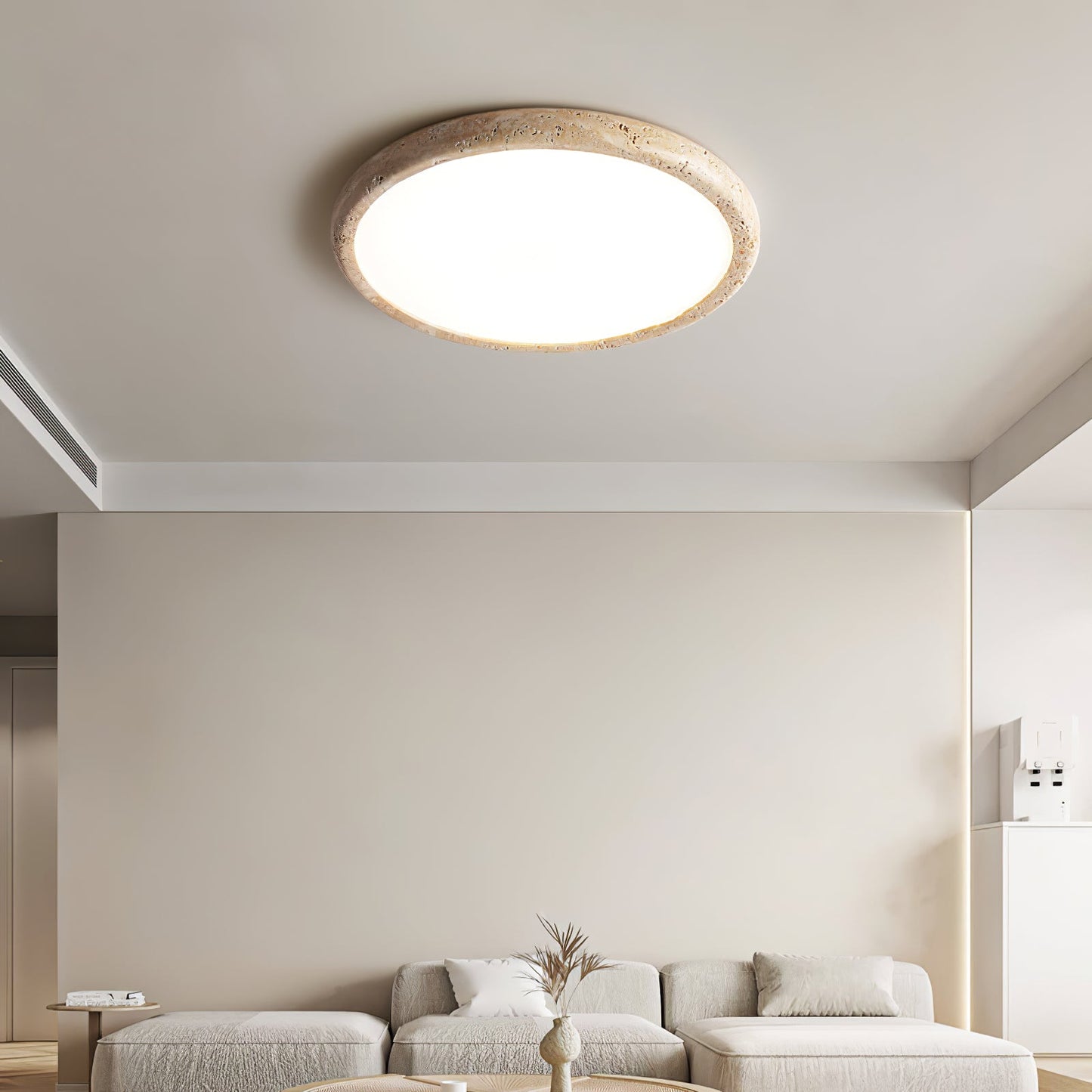 Solis Horizon Ceiling Light | Yellow Travertine | Multiple Sizes Available