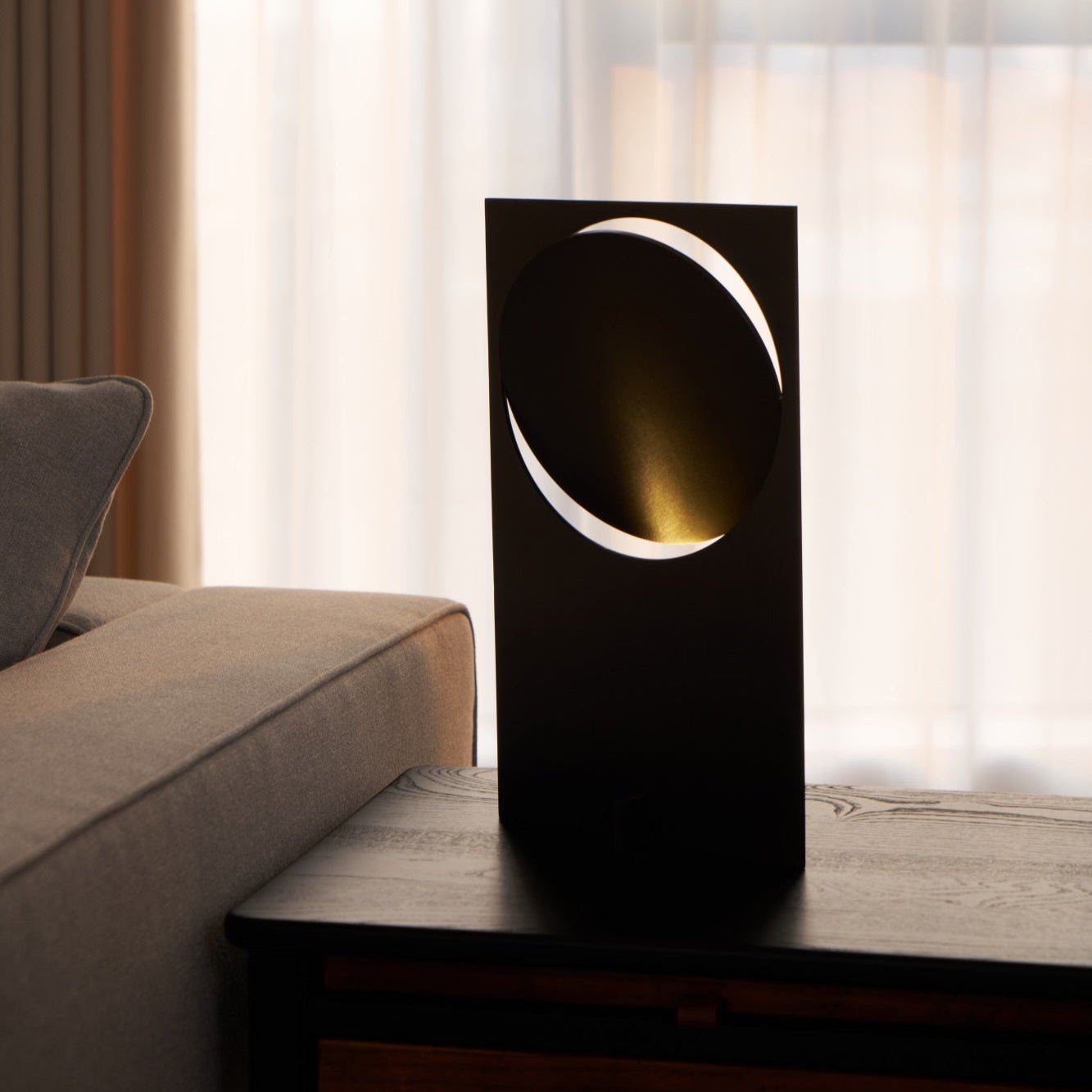 Table Lamp | Metal & Stainless Steel | 22cm Diameter, 38cm Height