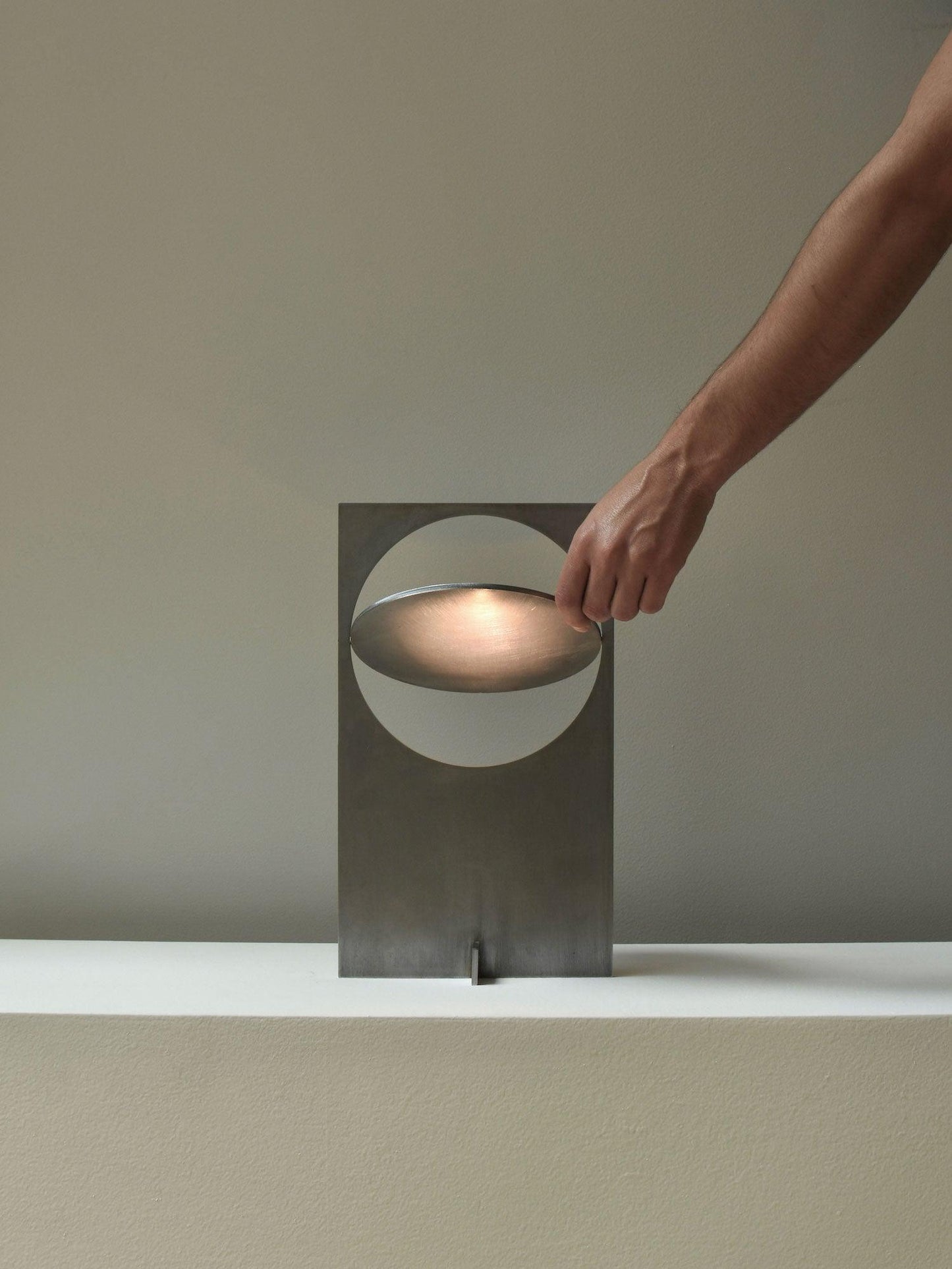 Table Lamp | Metal & Stainless Steel | 22cm Diameter, 38cm Height