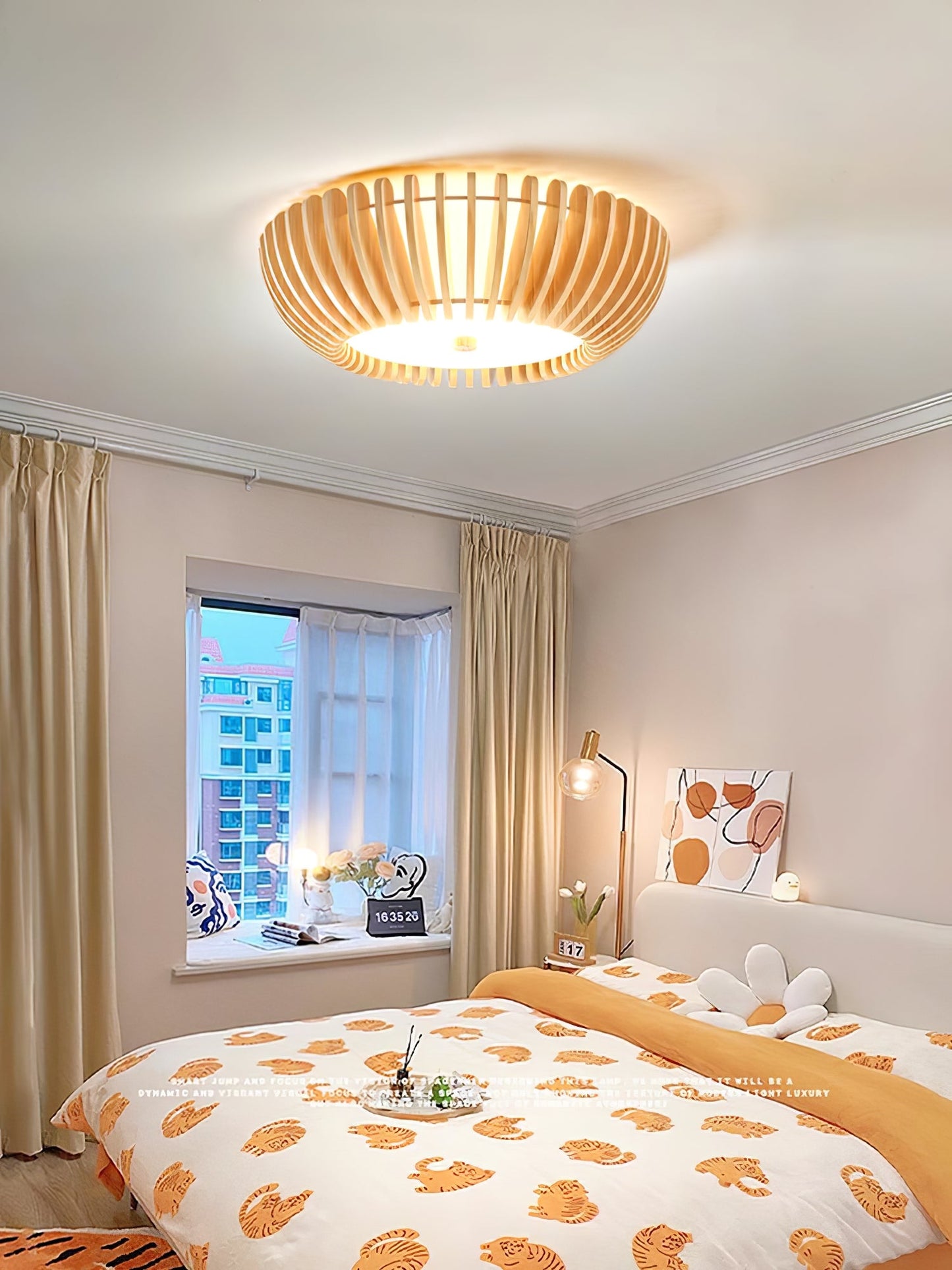 Oakflare Ceiling Lamp | Wooden & Acrylic | 35cm or 52cm Diameter