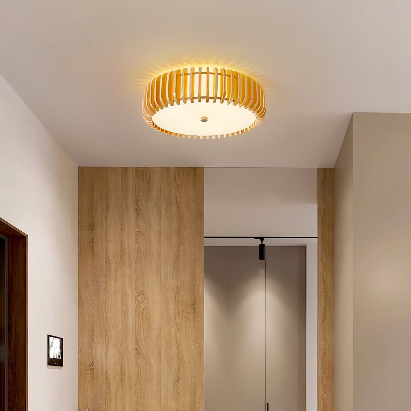 Oakflare Ceiling Lamp | Wooden & Acrylic | 35cm or 52cm Diameter
