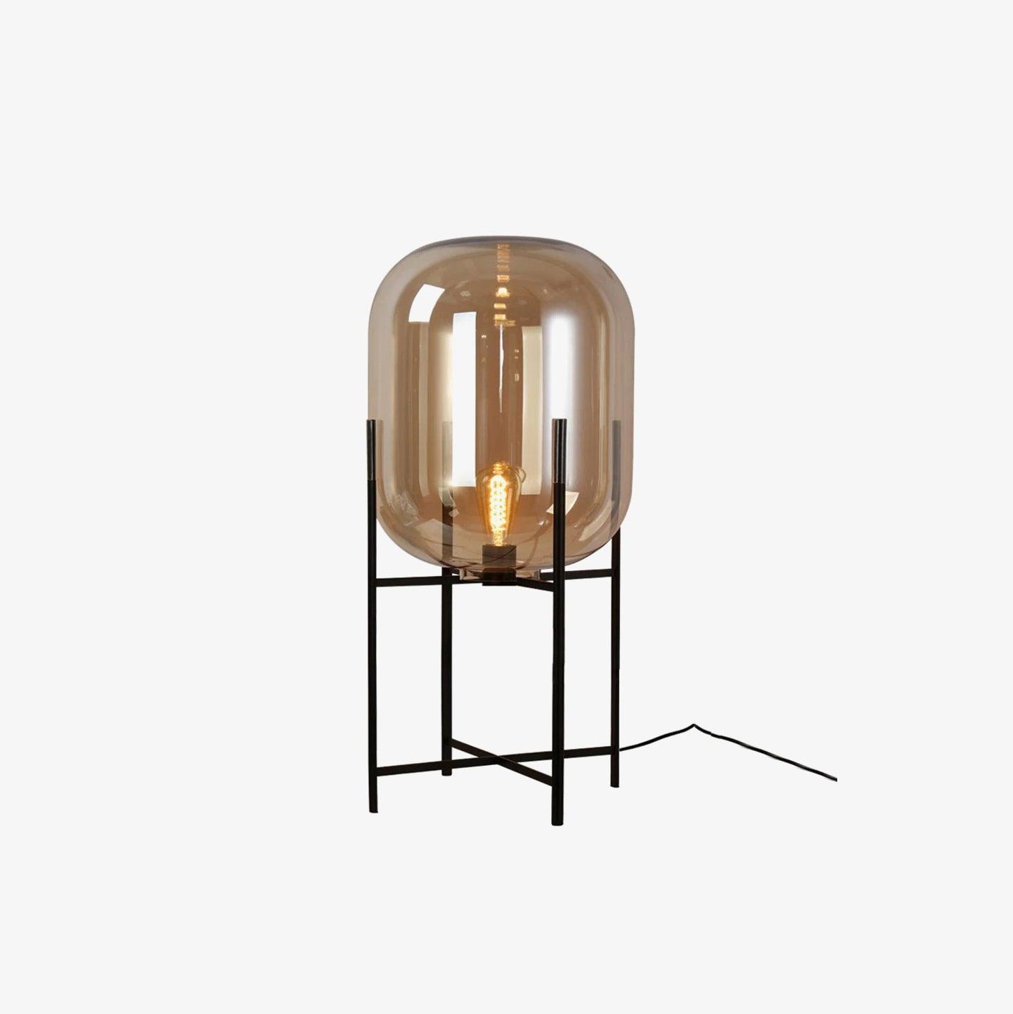 Oda Table Lamp | Hand-Blown Glass | Available in Clear, Grey, Amber, Light Blue