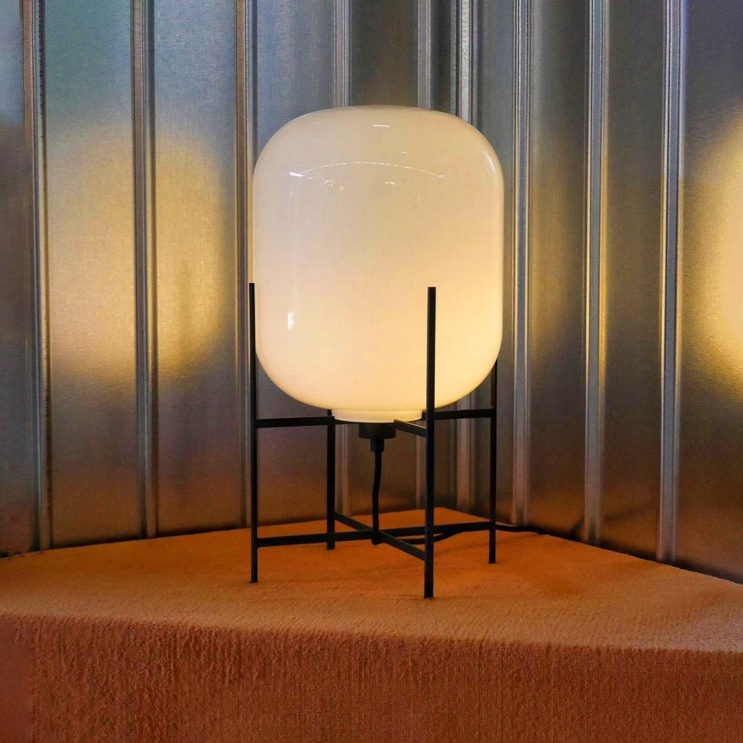 Oda Table Lamp | Hand-Blown Glass | Available in Clear, Grey, Amber, Light Blue