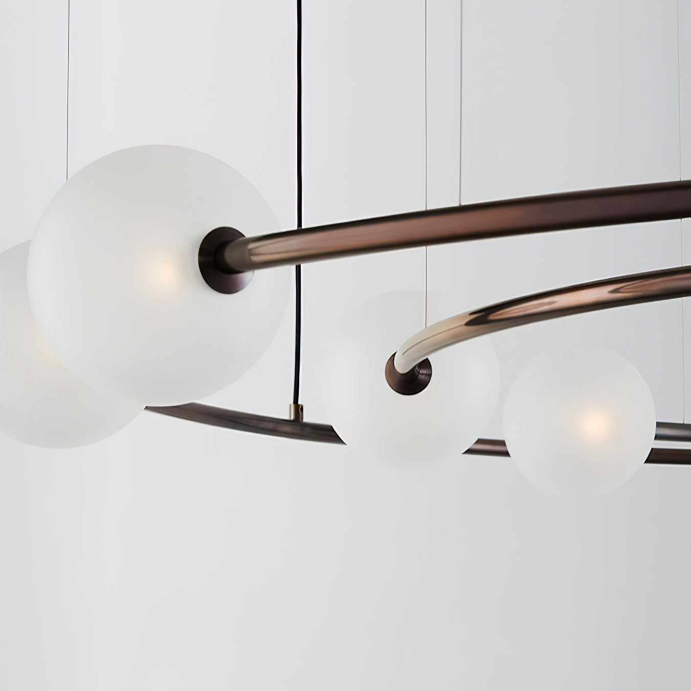 Oddments Chandelier | Iron & Glass | 8 Lights, Brown & White
