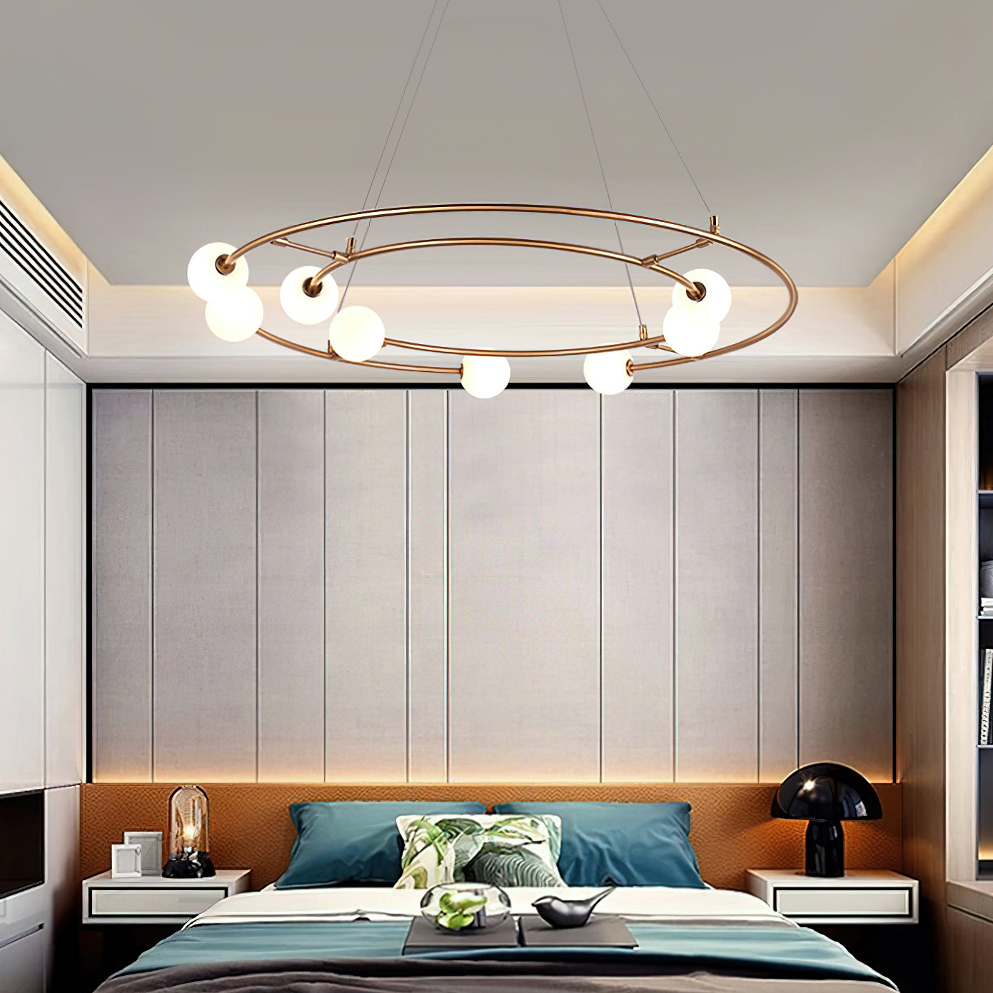Oddments Chandelier | Iron & Glass | 8 Lights, Brown & White