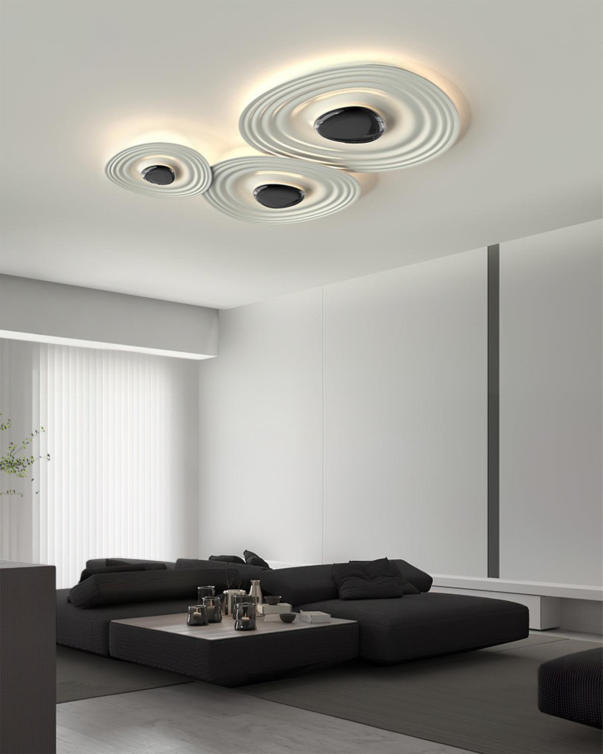 Odeon Ceiling Lamp | Metal & Polycarbonate | Black & White
