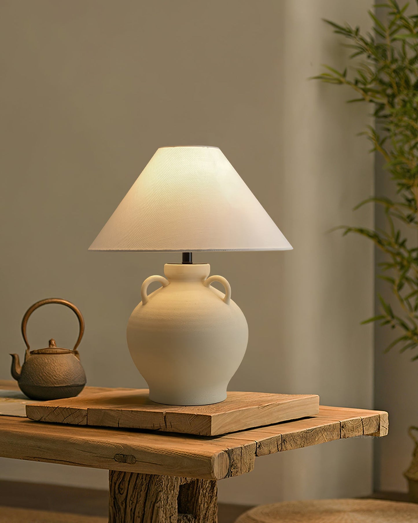 Old Wine Pot Table Lamp | Genuine Qing Dynasty Ceramic | 40cm Diameter