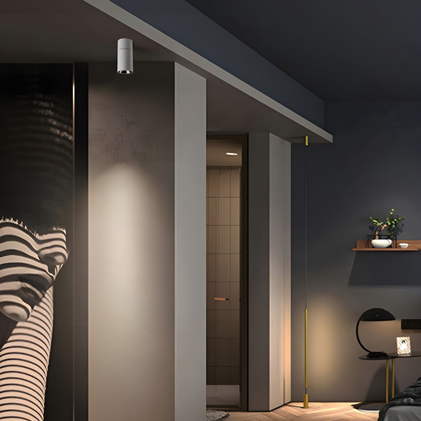 Oliver Tube Downlight | Metal & Aluminum | Black or White