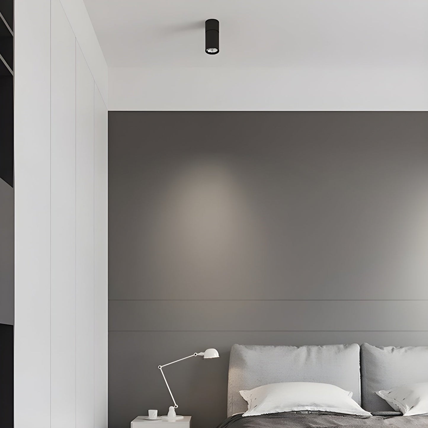 Oliver Tube Downlight | Metal & Aluminum | Black or White