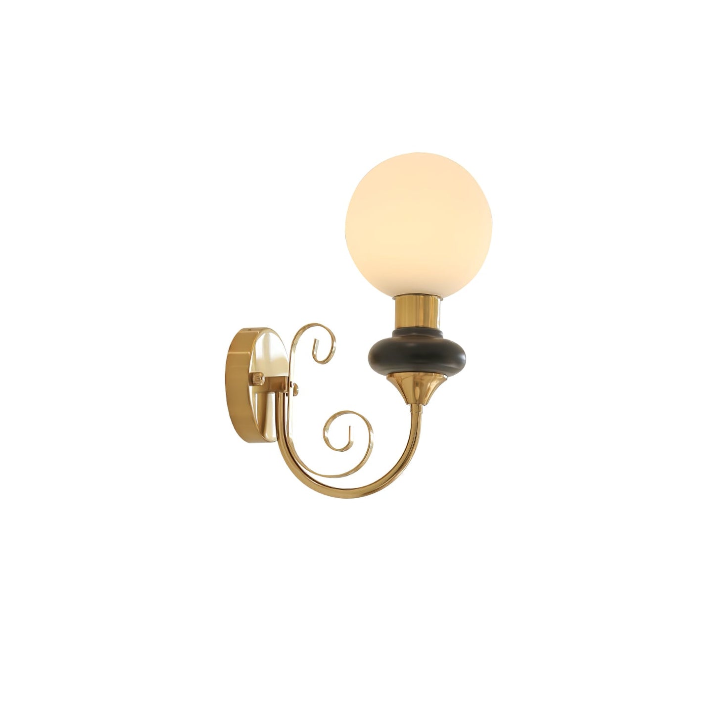 Onyx Wall Lamp | Wood & Metal | Green Gold Finish