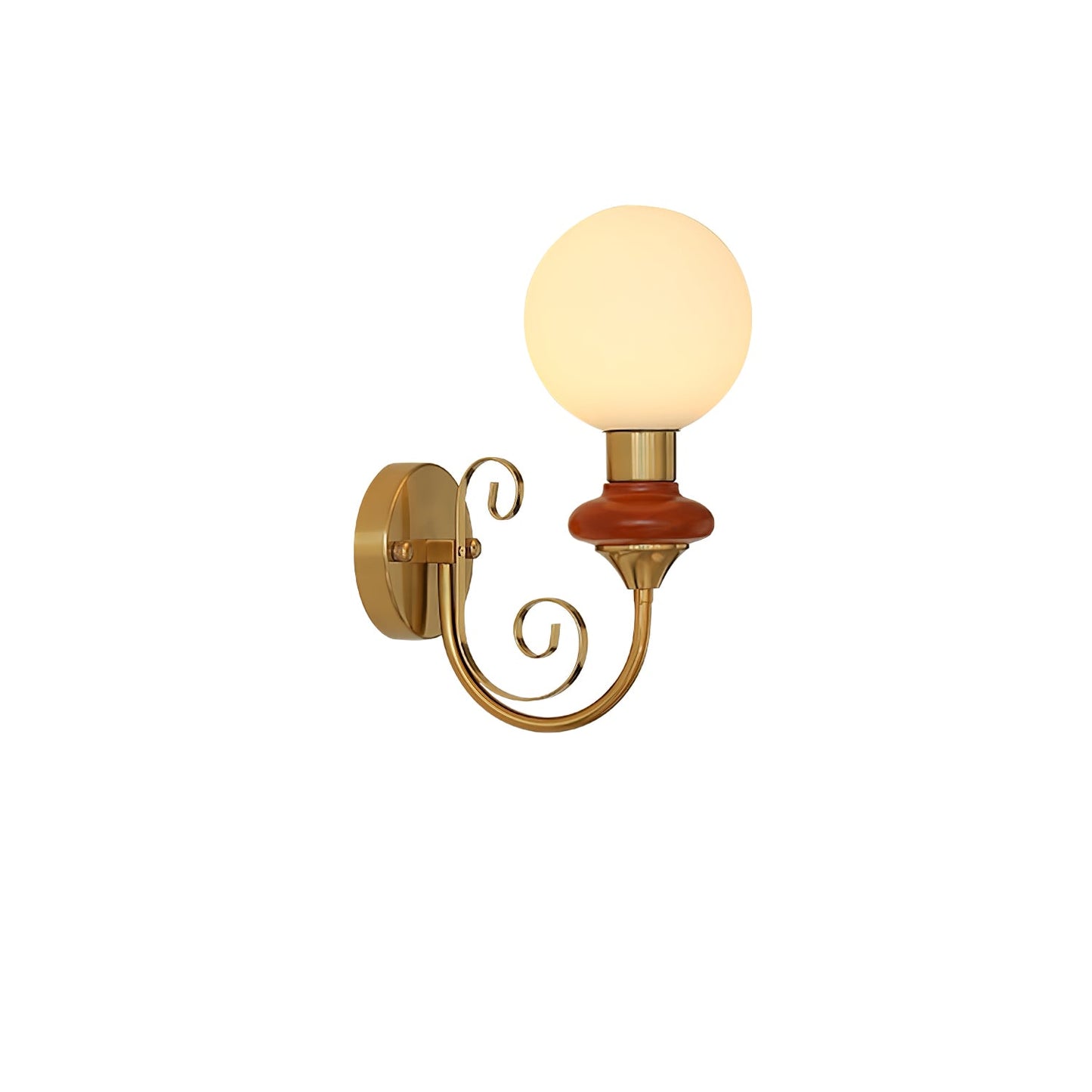 Onyx Wall Lamp | Wood & Metal | Green Gold Finish
