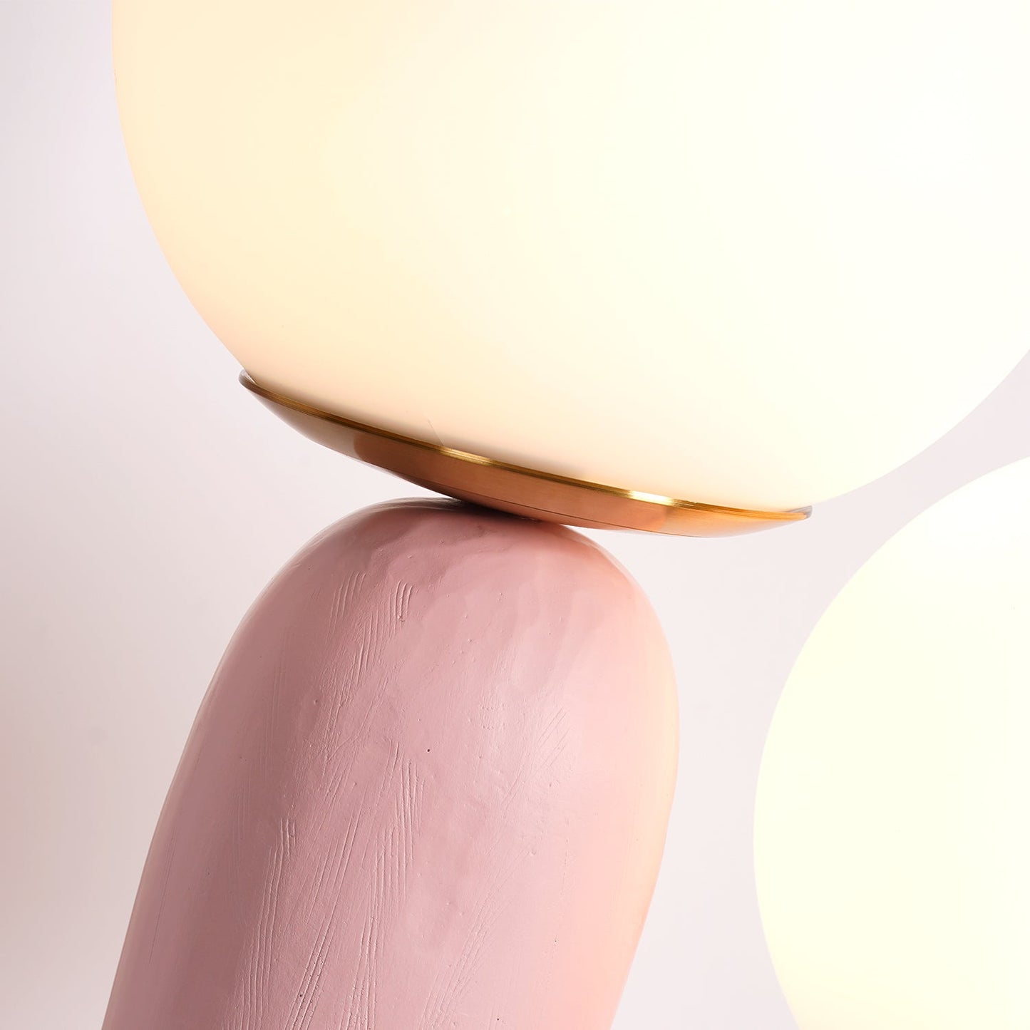 Rough Table Lamp | Resin & Metal | Green, Pink, Terra Cotta, White