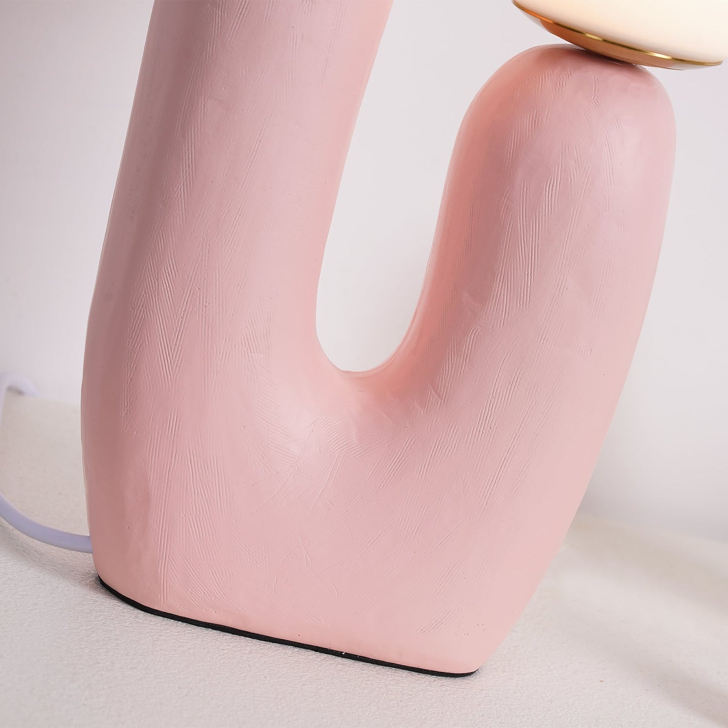 Rough Table Lamp | Resin & Metal | Green, Pink, Terra Cotta, White