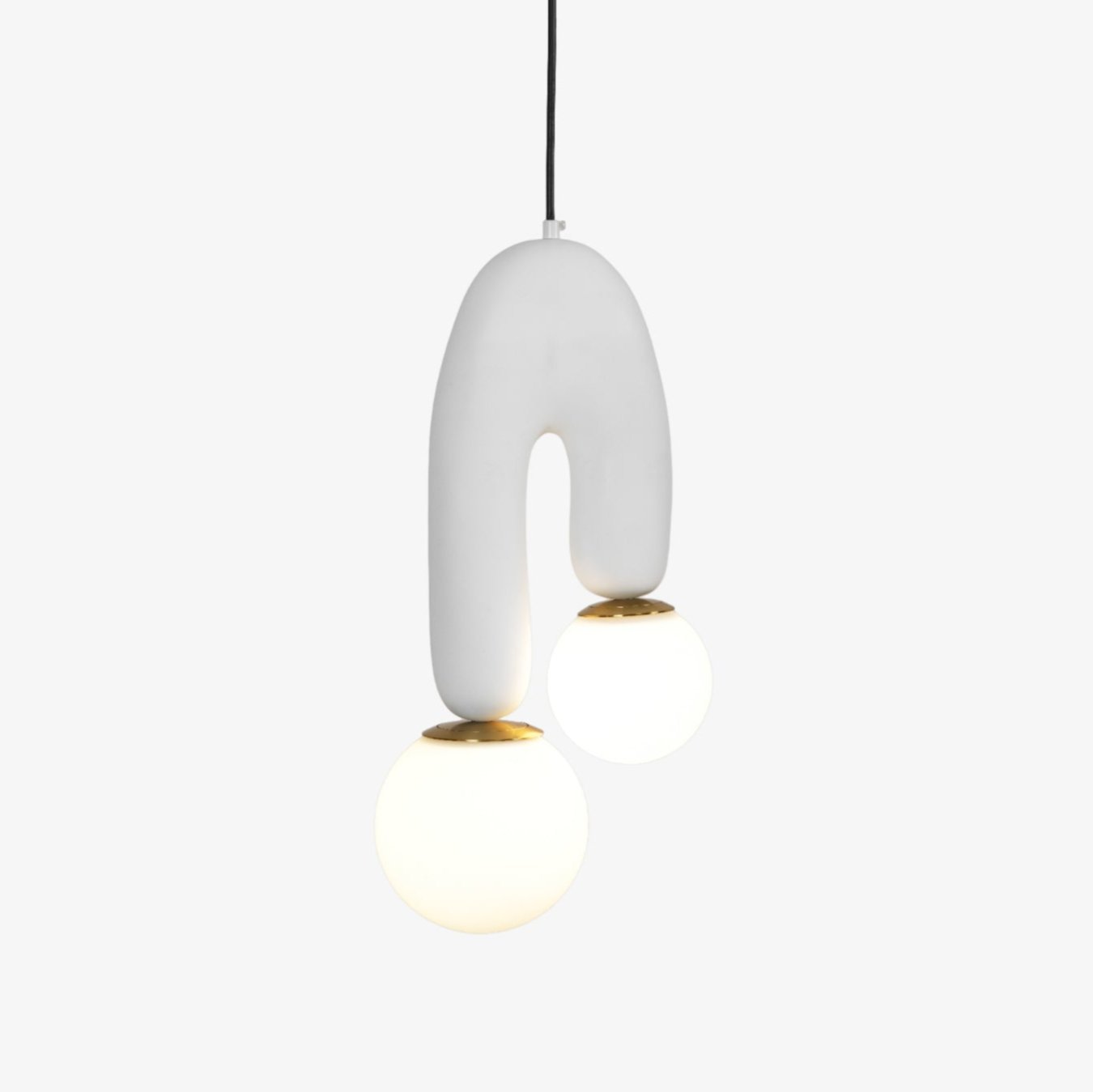 Oo Smooth Pendant Light | Opaline Glass Shades | White, Green, Pink, Skin, Terra Cotta