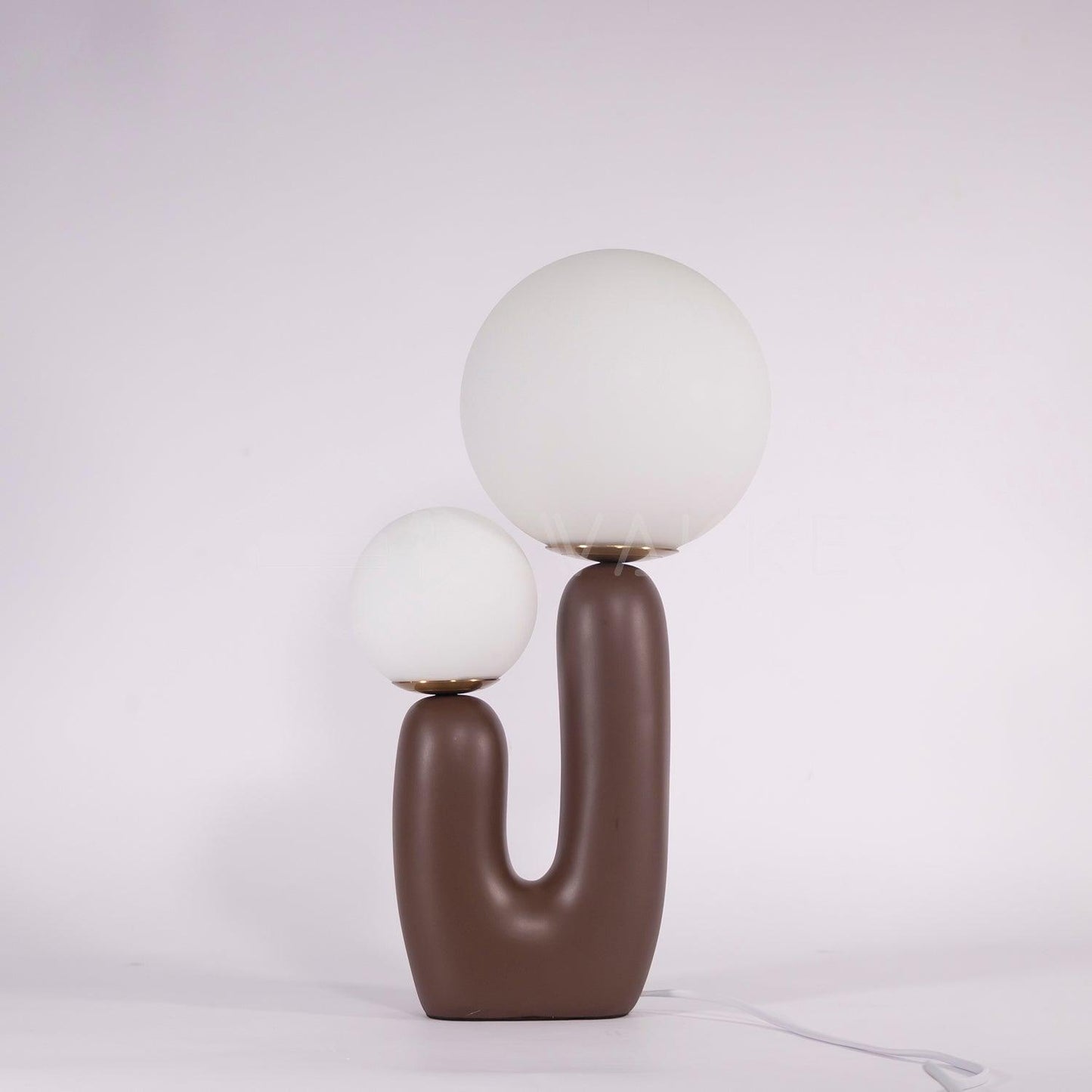 Modern Table Lamp | Resin & Metal | Pink, White, Terra Cotta