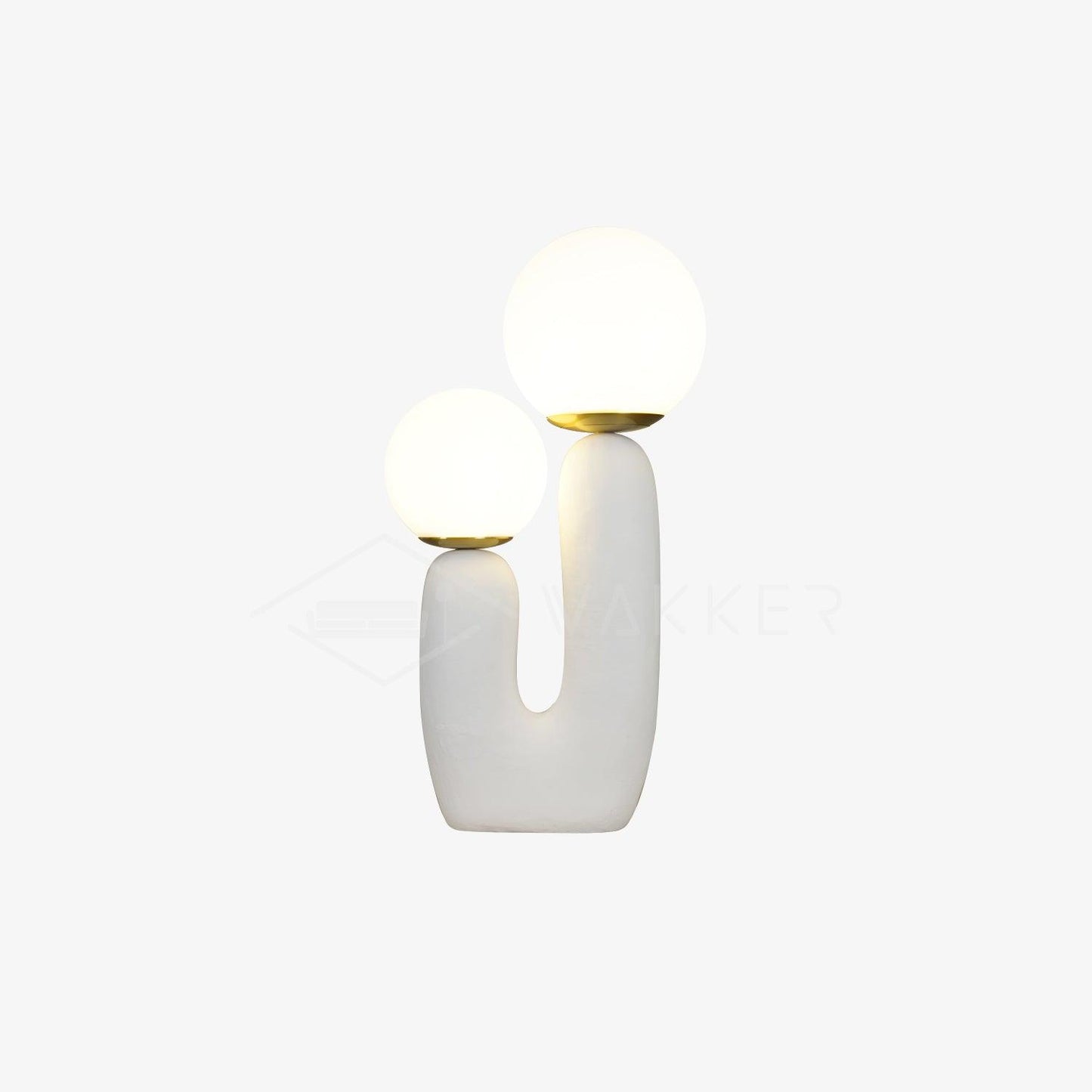 Rough Table Lamp | Resin & Metal | Green, Pink, Terra Cotta, White