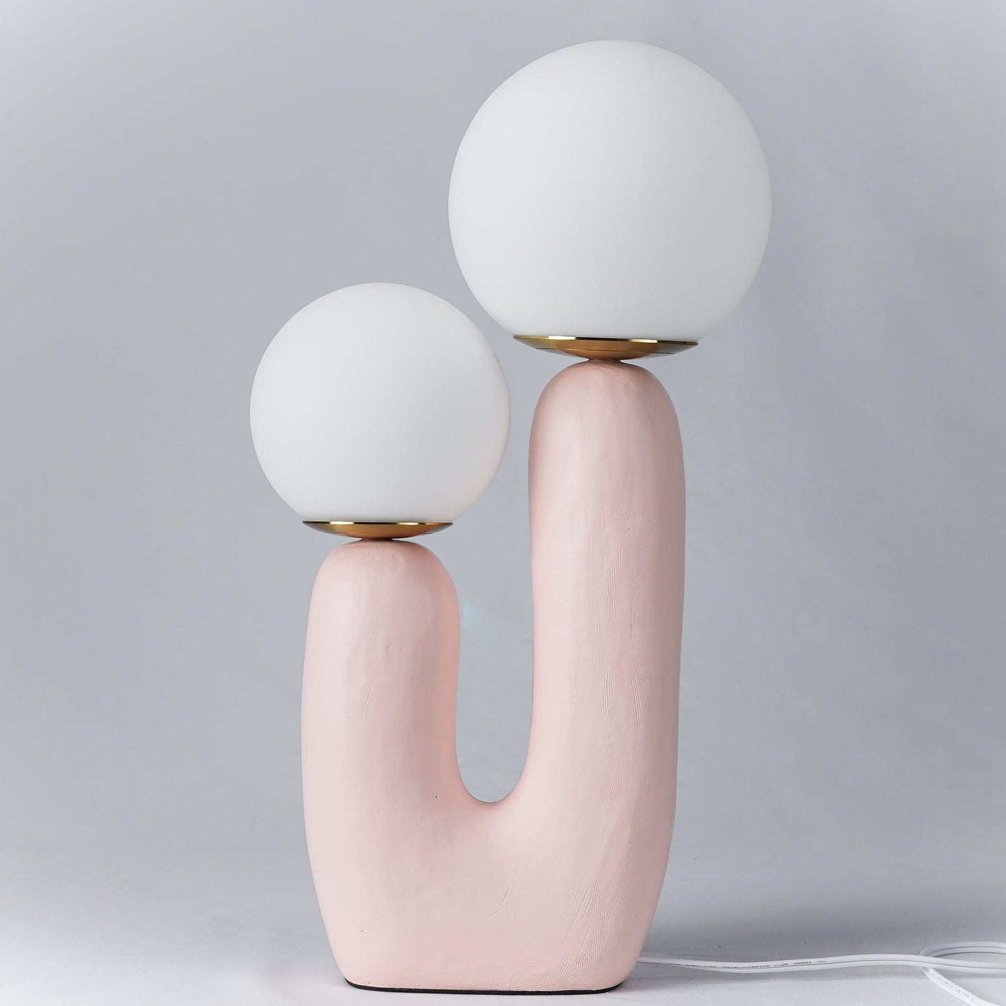 Rough Table Lamp | Resin & Metal | Green, Pink, Terra Cotta, White