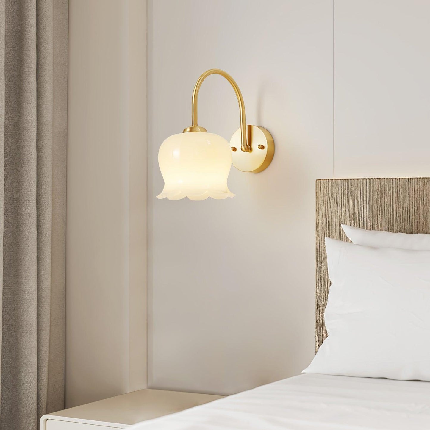 Orchids Wall Lamp | Brass & Glass | Set of 2
