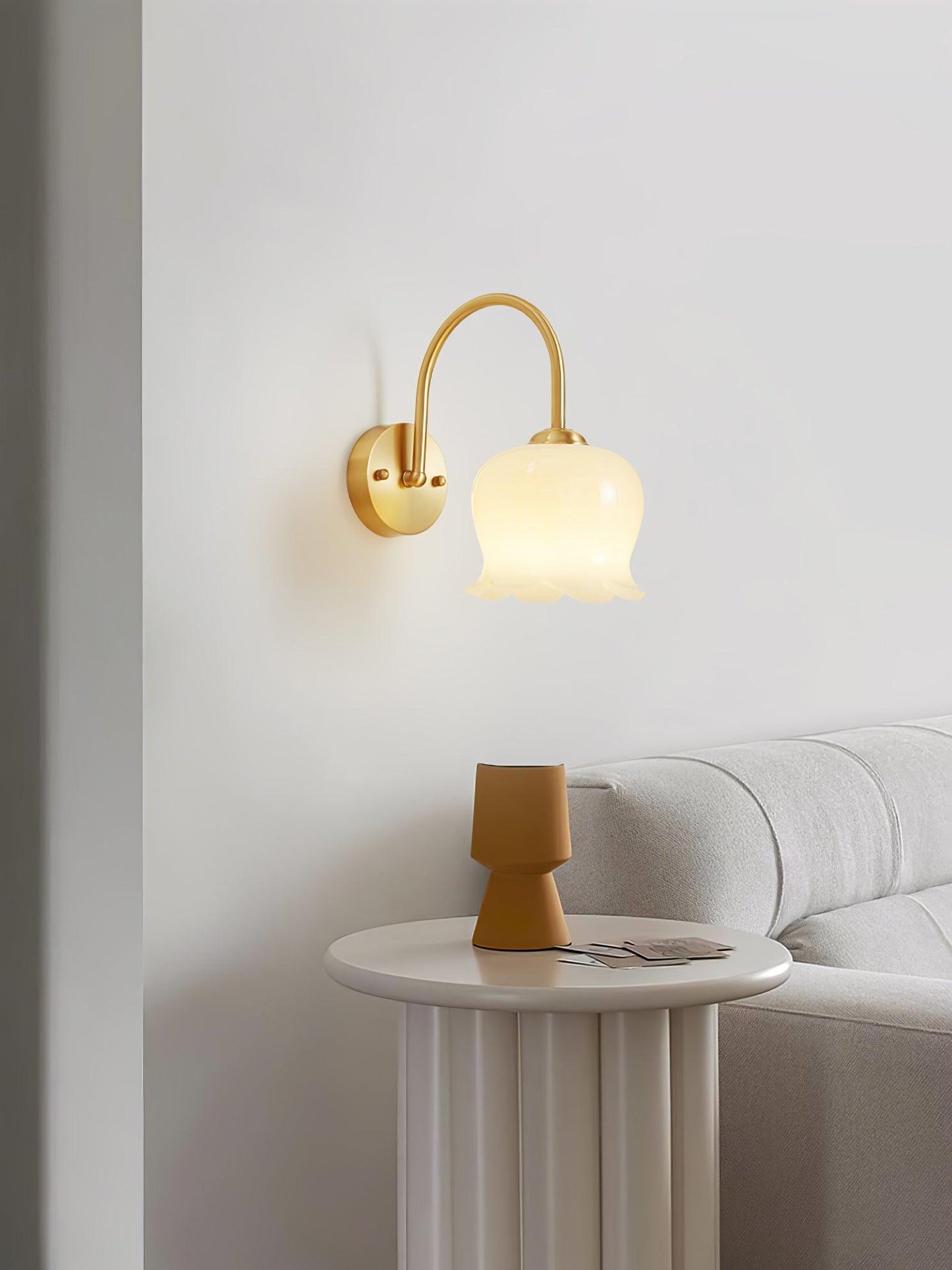 Orchids Wall Lamp | Brass & Glass | Set of 2