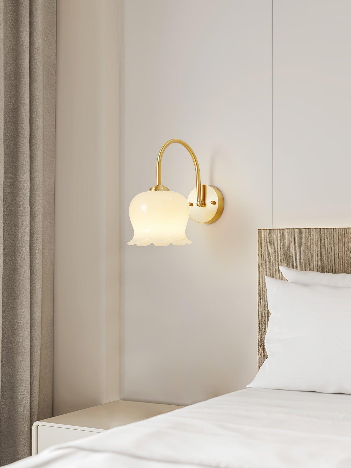 Orchids Wall Lamp | Brass & Glass | Set of 2