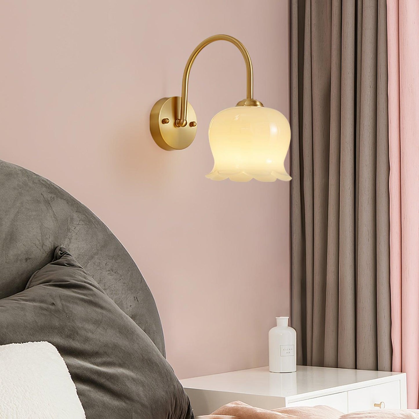 Orchids Wall Lamp | Brass & Glass | Set of 2