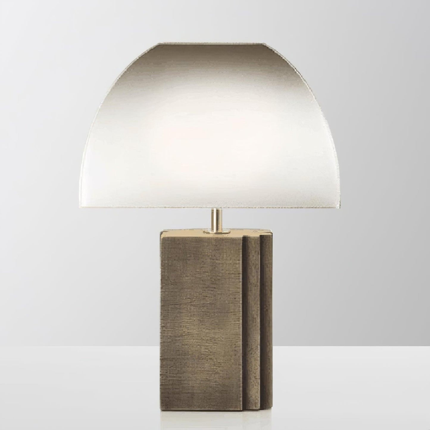 Oregon Table Lamp | Antique Gold Finish | White Lampshade