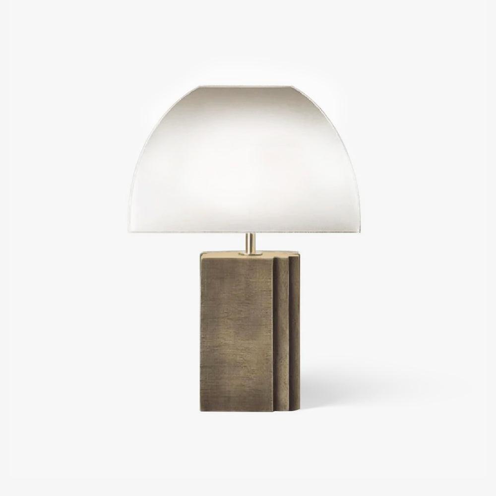 Oregon Table Lamp | Antique Gold Finish | White Lampshade