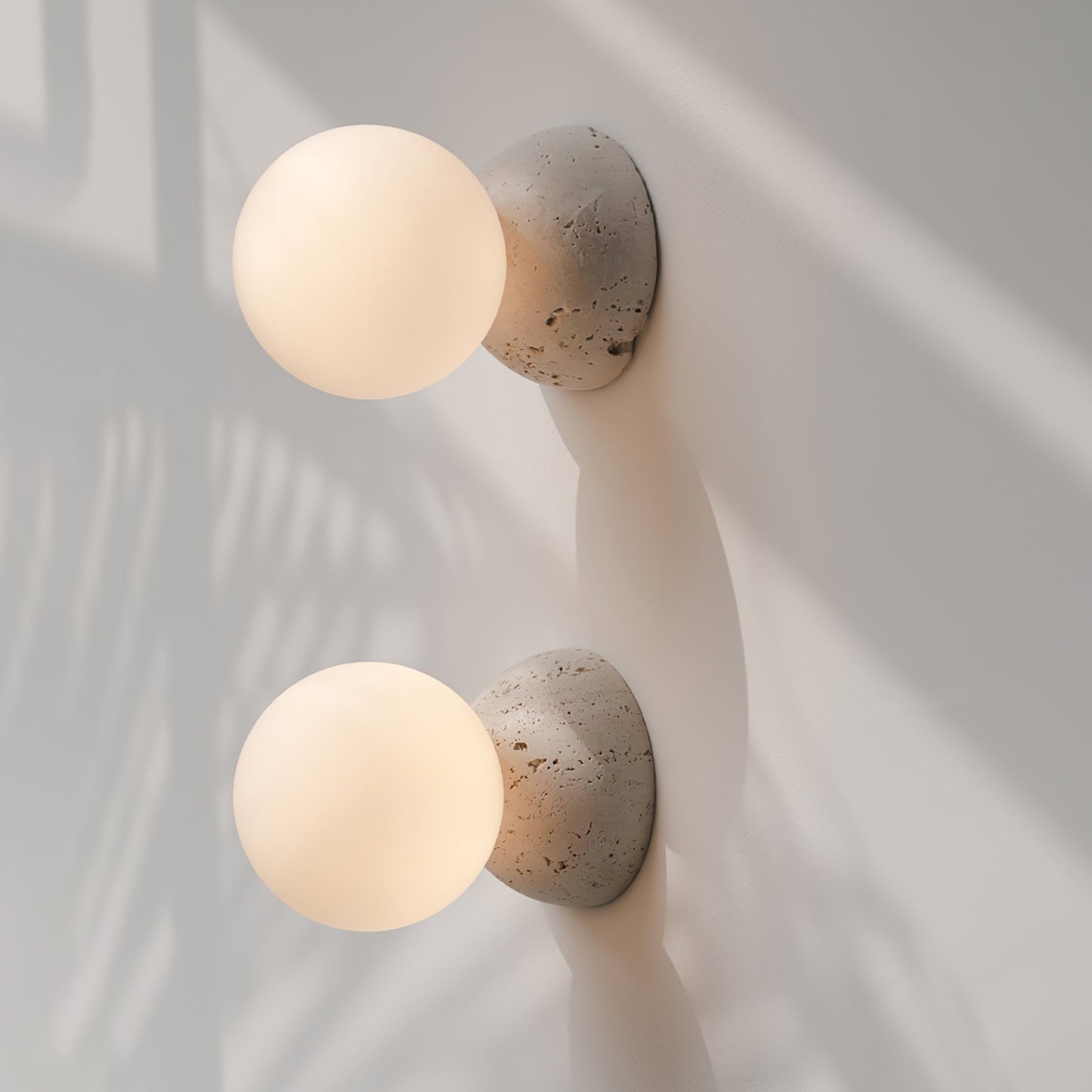 Origo Wall Lamp | Concrete & Opal Glass | Set of 2