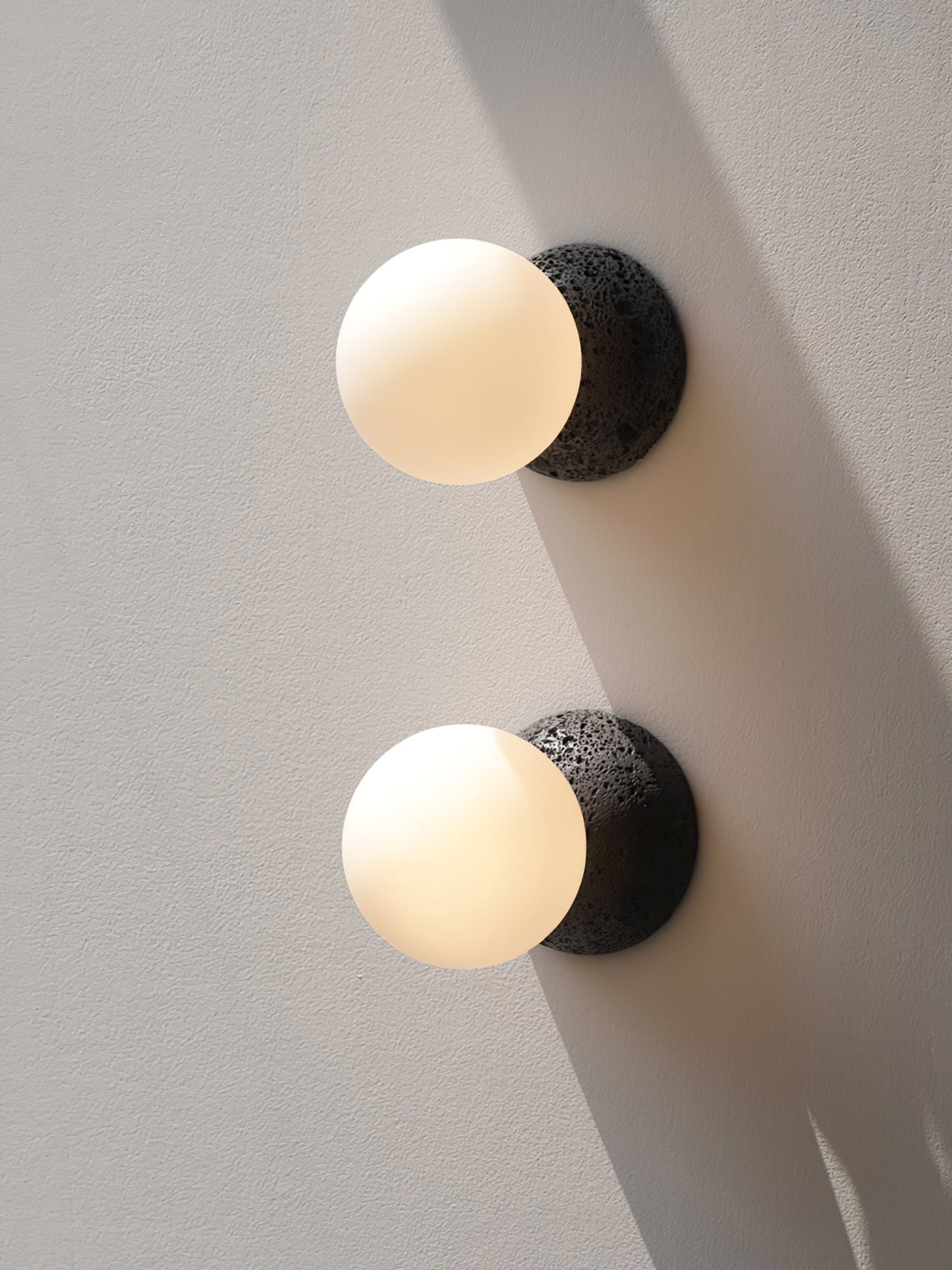 Origo Wall Lamp | Concrete & Opal Glass | Set of 2