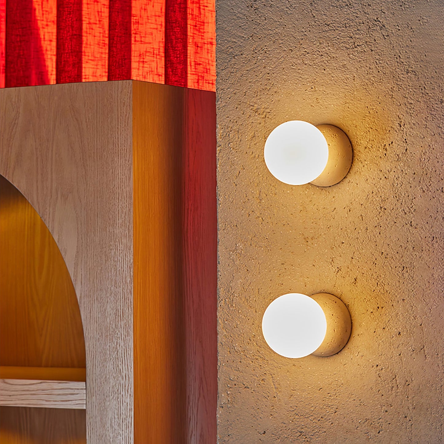 Origo Wall Lamp | Concrete & Opal Glass | Set of 2