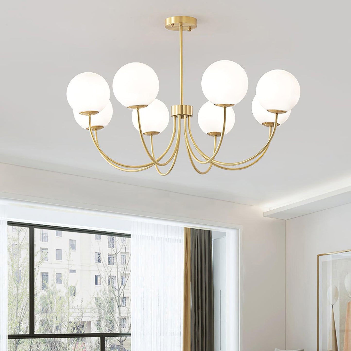 Orillia Chandelier | Brass and Wood | Multiple Light Options