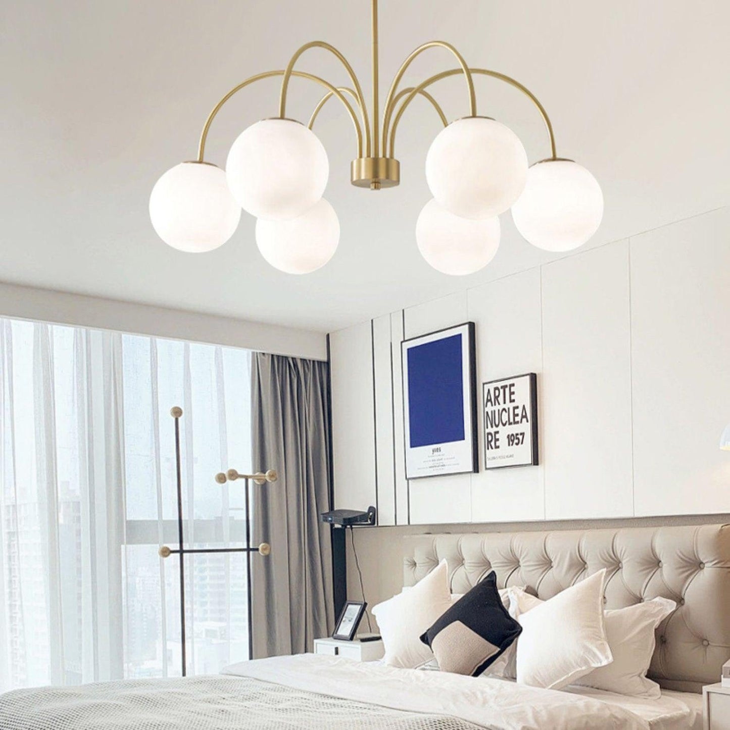 Orillia Chandelier | Brass and Wood | Multiple Light Options