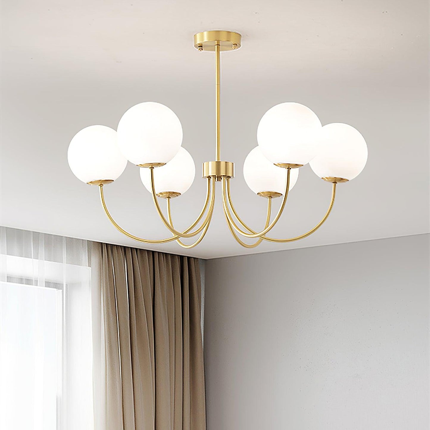 Orillia Chandelier | Brass and Wood | Multiple Light Options