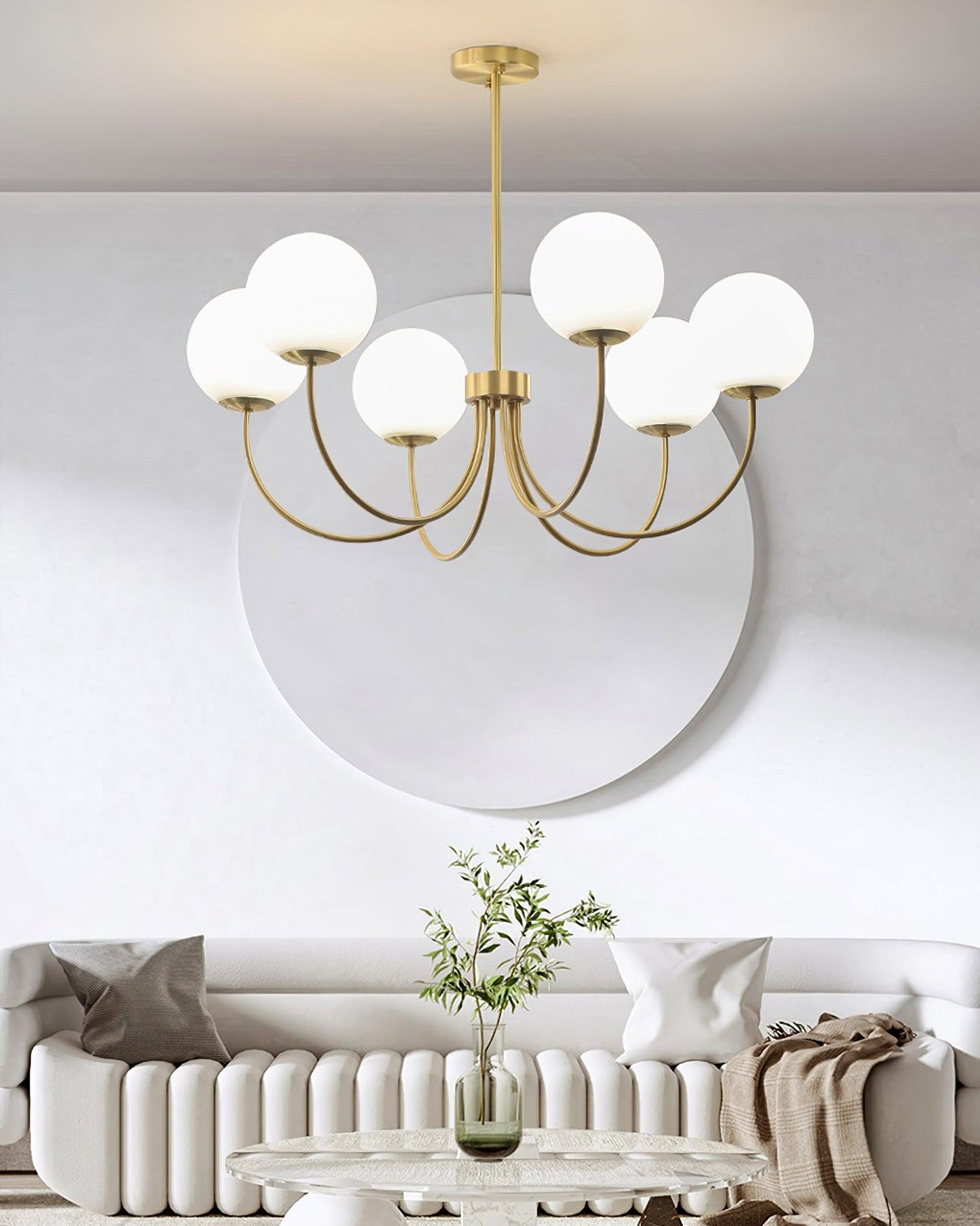 Orillia Chandelier | Brass and Wood | Multiple Light Options