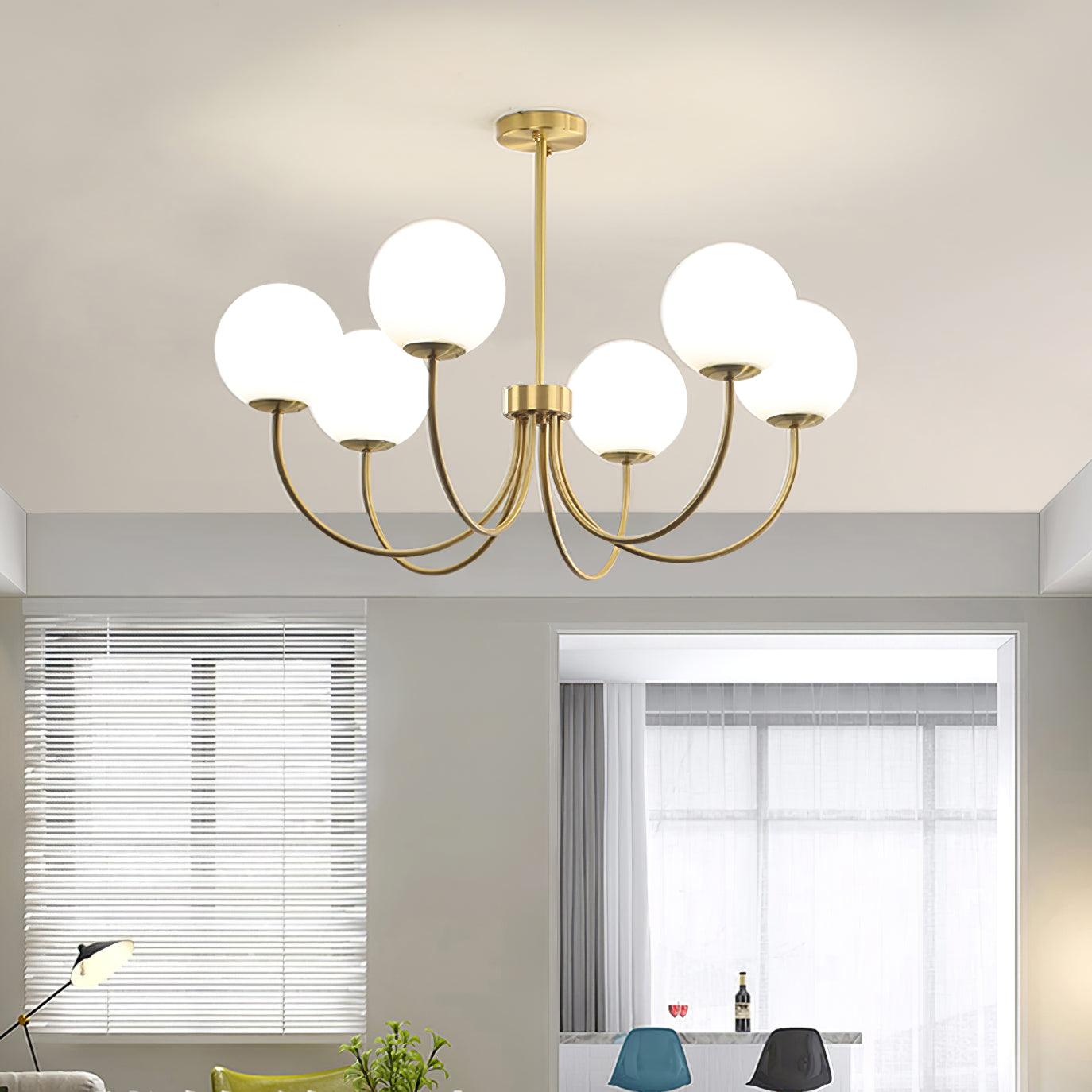 Orillia Chandelier | Brass and Wood | Multiple Light Options